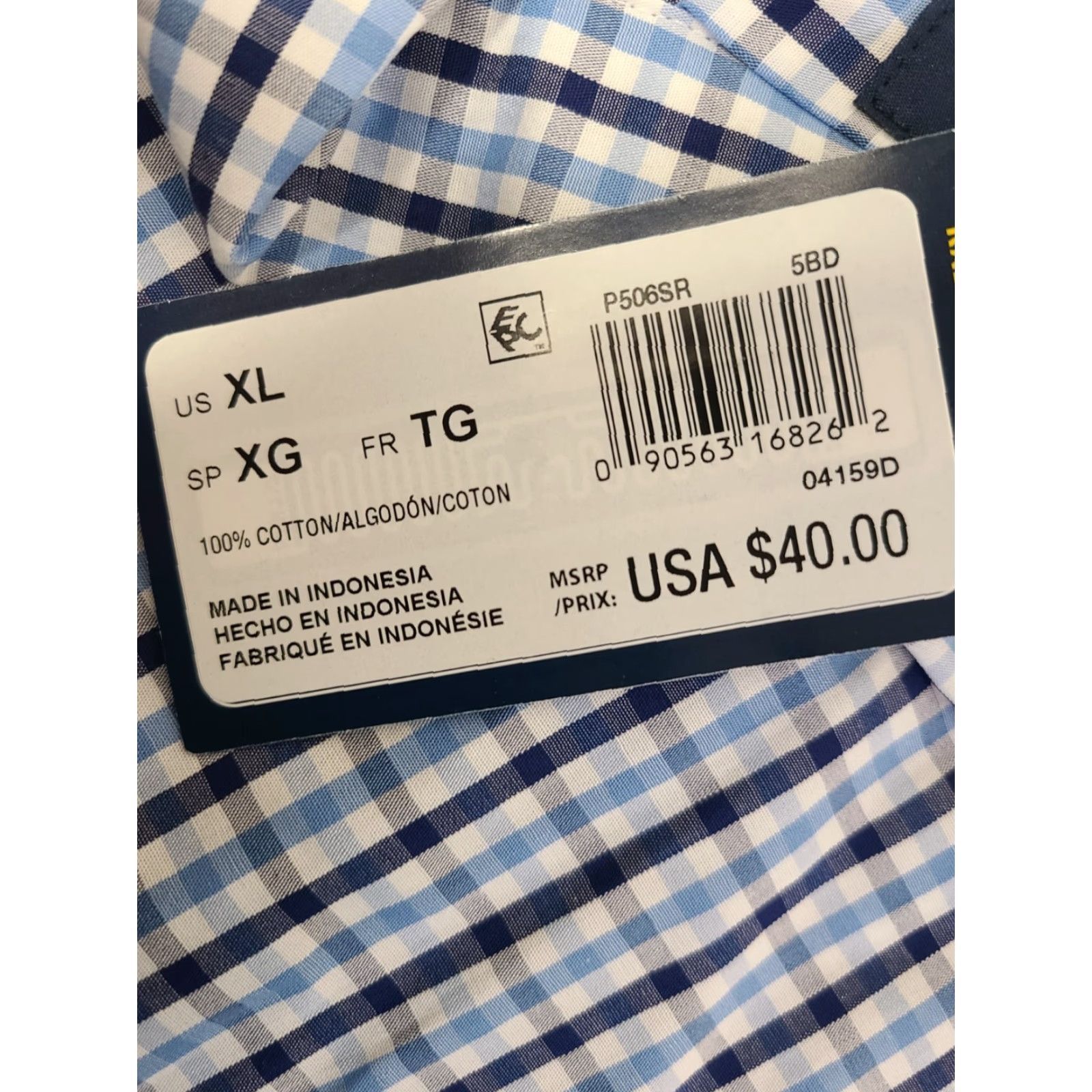 Ralph Lauren Ralph Lauren Polo Shirt Pajama Top Mens XL Blue Plaid Sleepwear Button Short Sleeve Embroidered Pony Size US XL / EU 56 / 4 - 7 Thumbnail