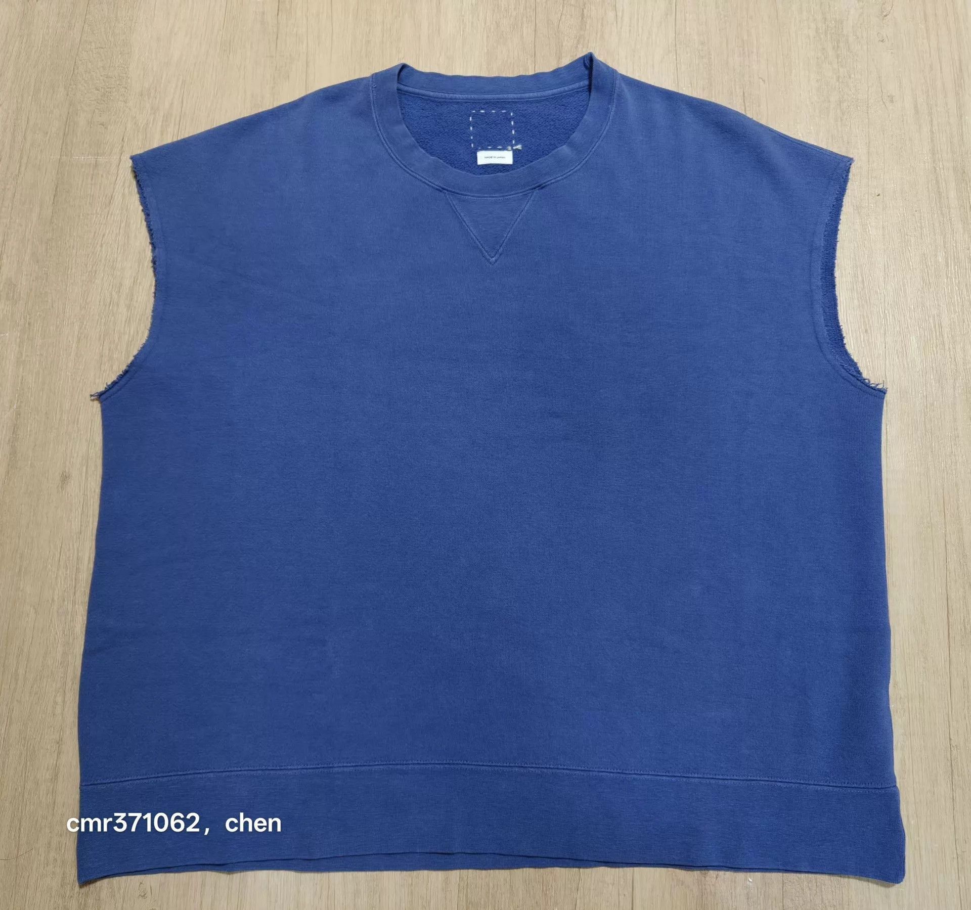 Visvim Blue Sleeveless Sweatshirt Top Size US L / EU 52-54 / 3 - 1 Thumbnail