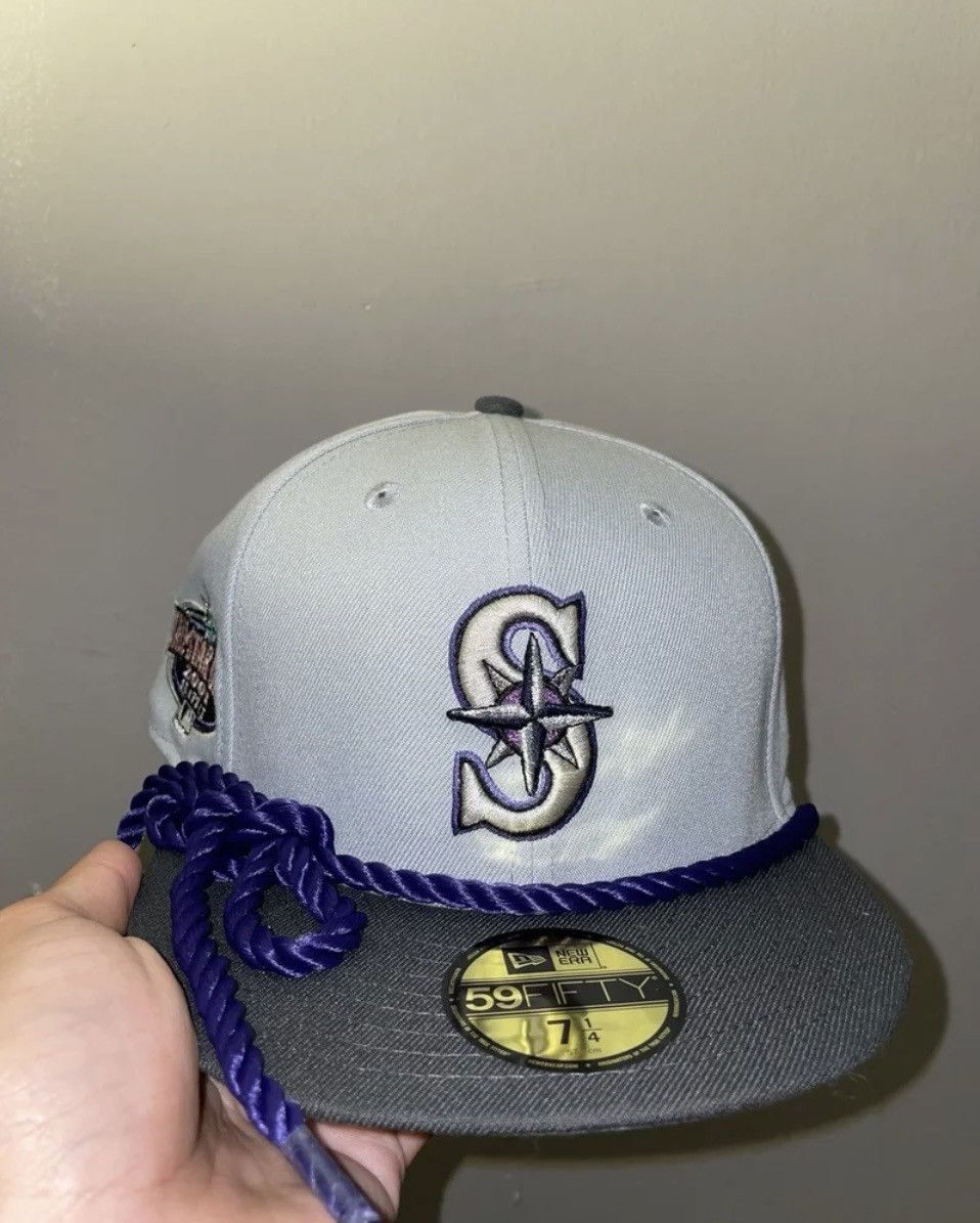 image of Hat Club x Myfitteds Seattle Mariners 2001 All Star Game Size 7 in Grey, Men's