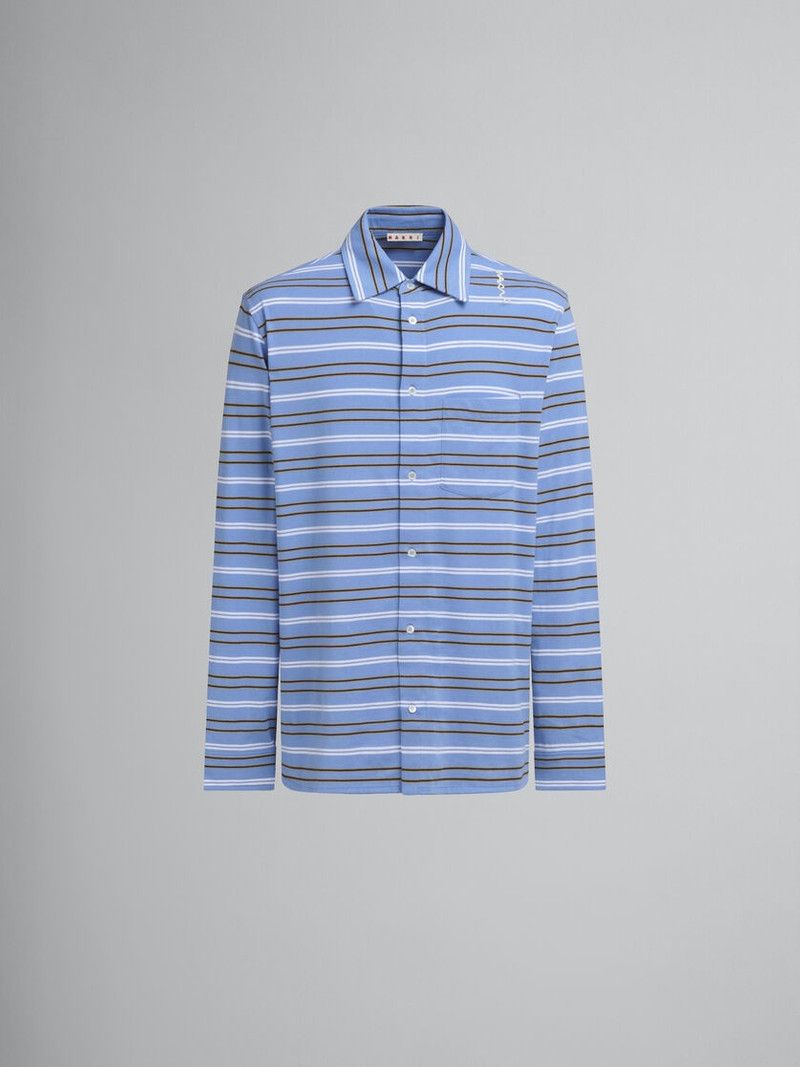 Marni o1f1d3z0326 Striped Organic Polo Shirt in Multicolor Size US M / EU 48-50 / 2 - 1 Thumbnail