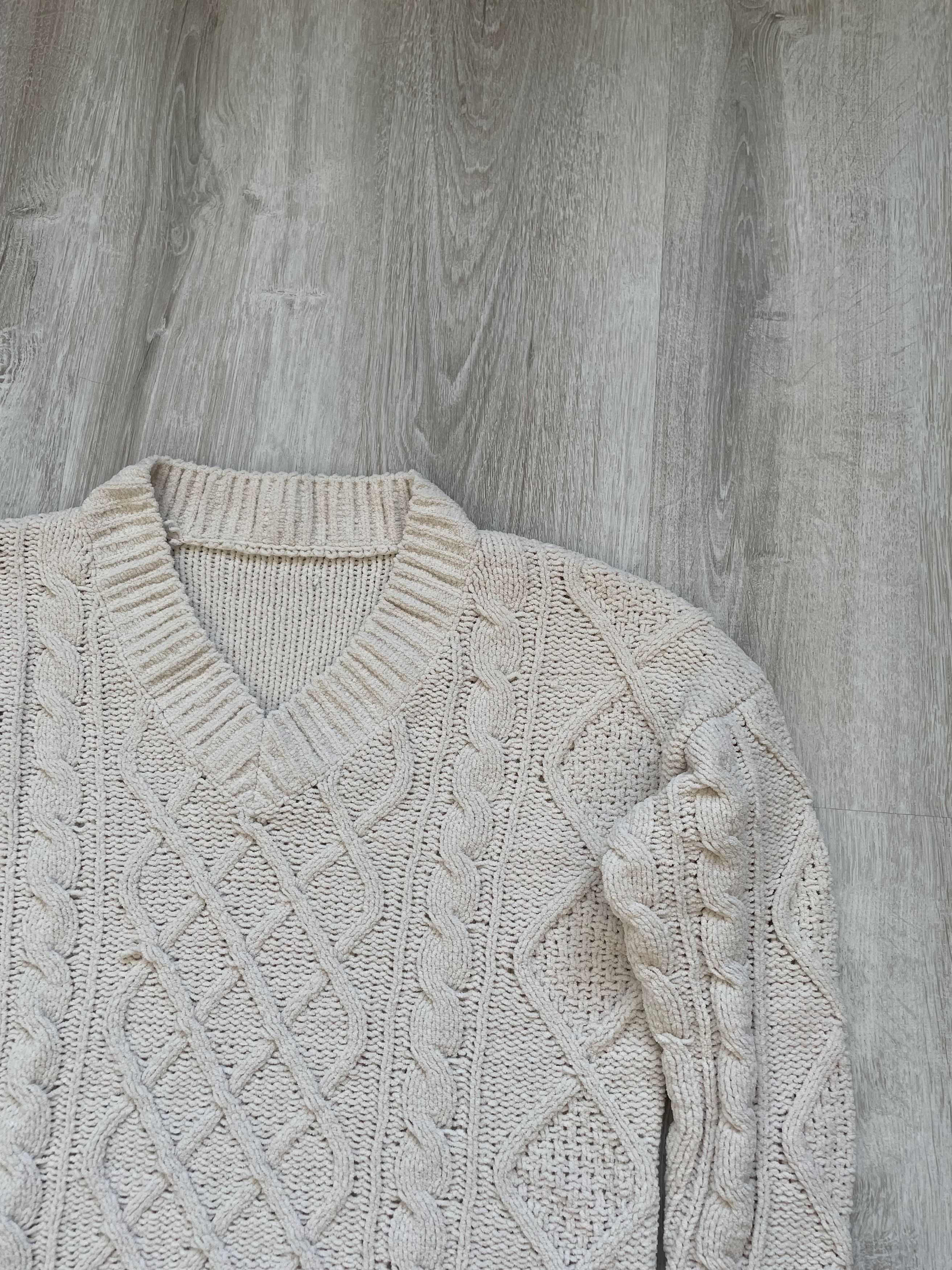 Other Vintage Y2K V neck Fisherman Knit Sweater Size US S / EU 44-46 / 1 - 2 Thumbnail
