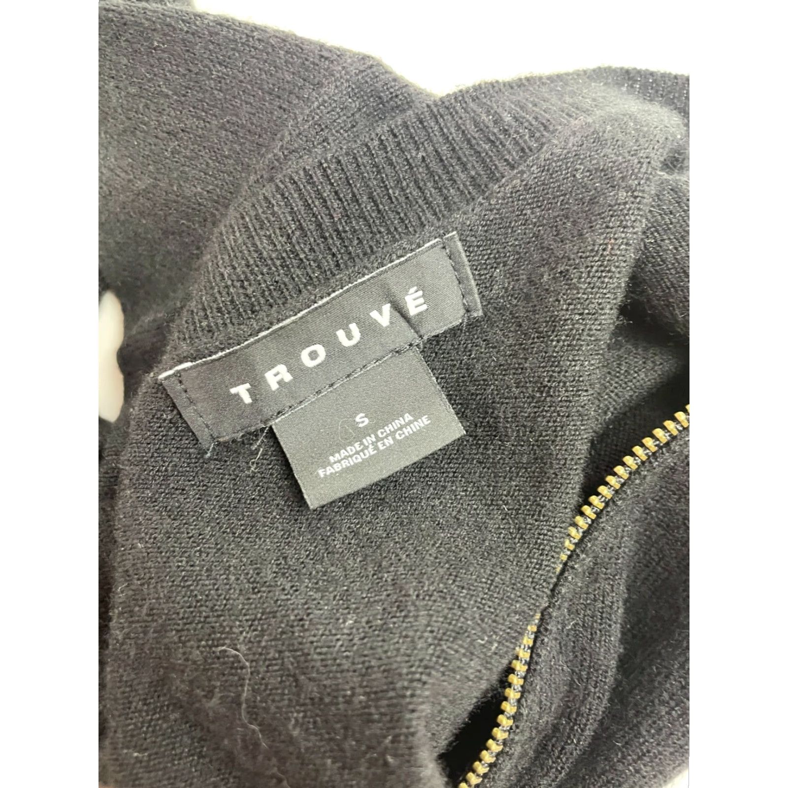 Vintage Trouve Tunic Sweater Women's Size Small Black Half Zipped Henley Long Sleeve Size S / US 4 / IT 40 - 7 Thumbnail