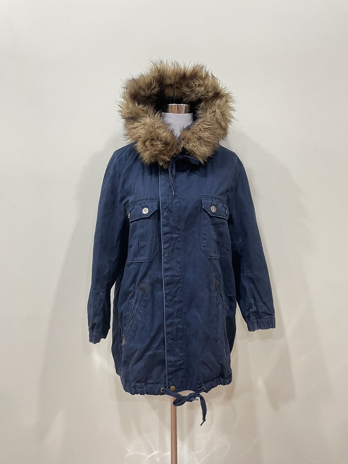 mercibeaucoup Mercibeaucoup Jacket Multipocket with Fur Hoodie Size US XS / EU 42 / 0 - 1 Thumbnail