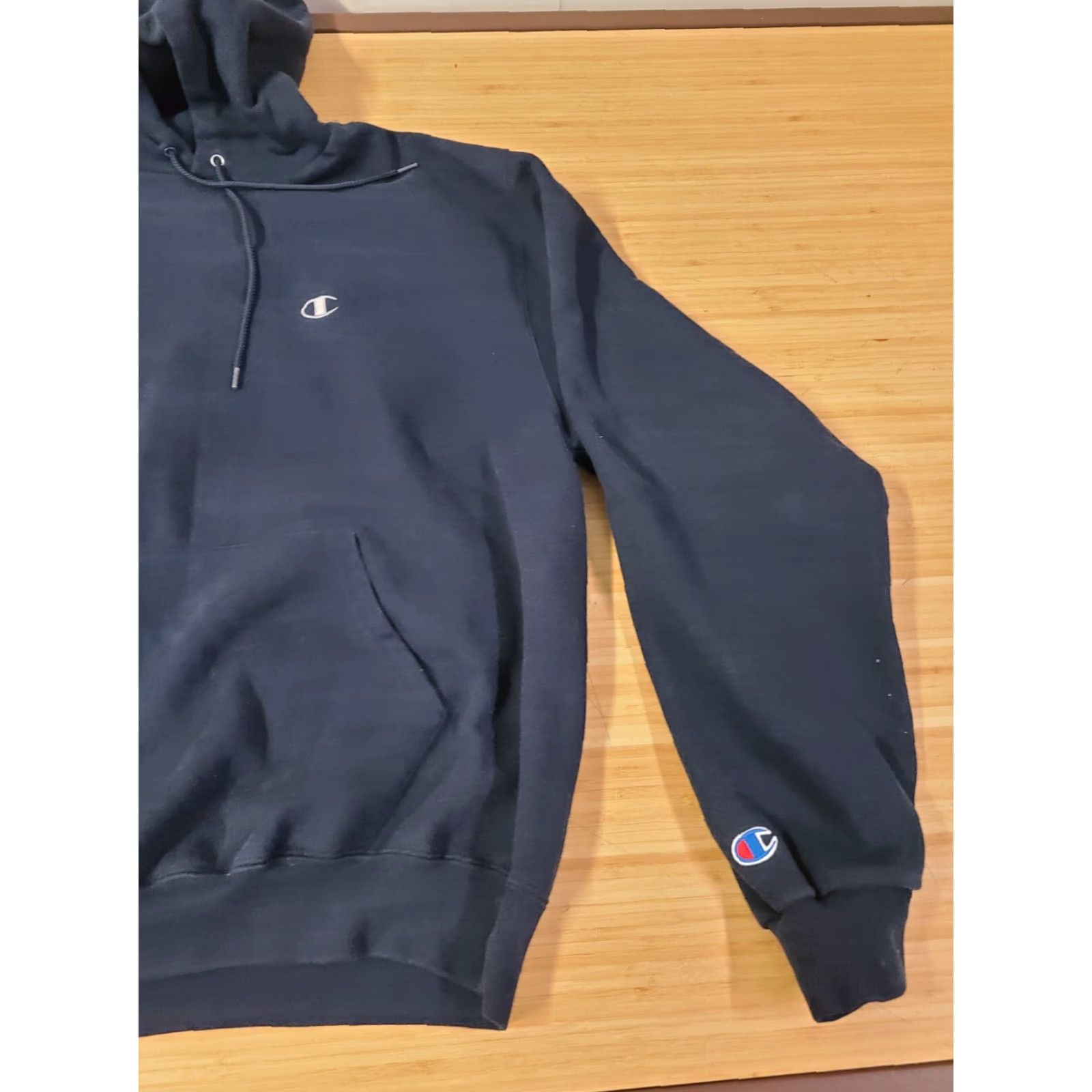 Champion Champion Men's Hoodie Pullover Long Sleeve Pockets Blue Large Size Regular Logo Winter Modern Clothing Size US L / EU 52-54 / 3 - 2 Thumbnail