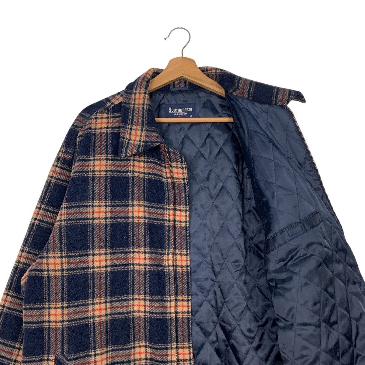 Vintage Vintage 90's SOUTH BREEZE Plaid Flannel Jacket #2721-C122 Size US XL / EU 56 / 4 - 10 Thumbnail