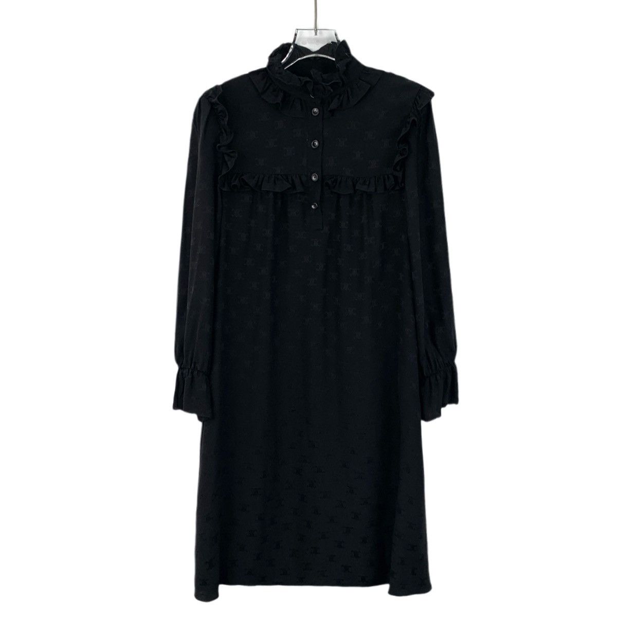 Celine 22 Black Mulberry Silk Dress
