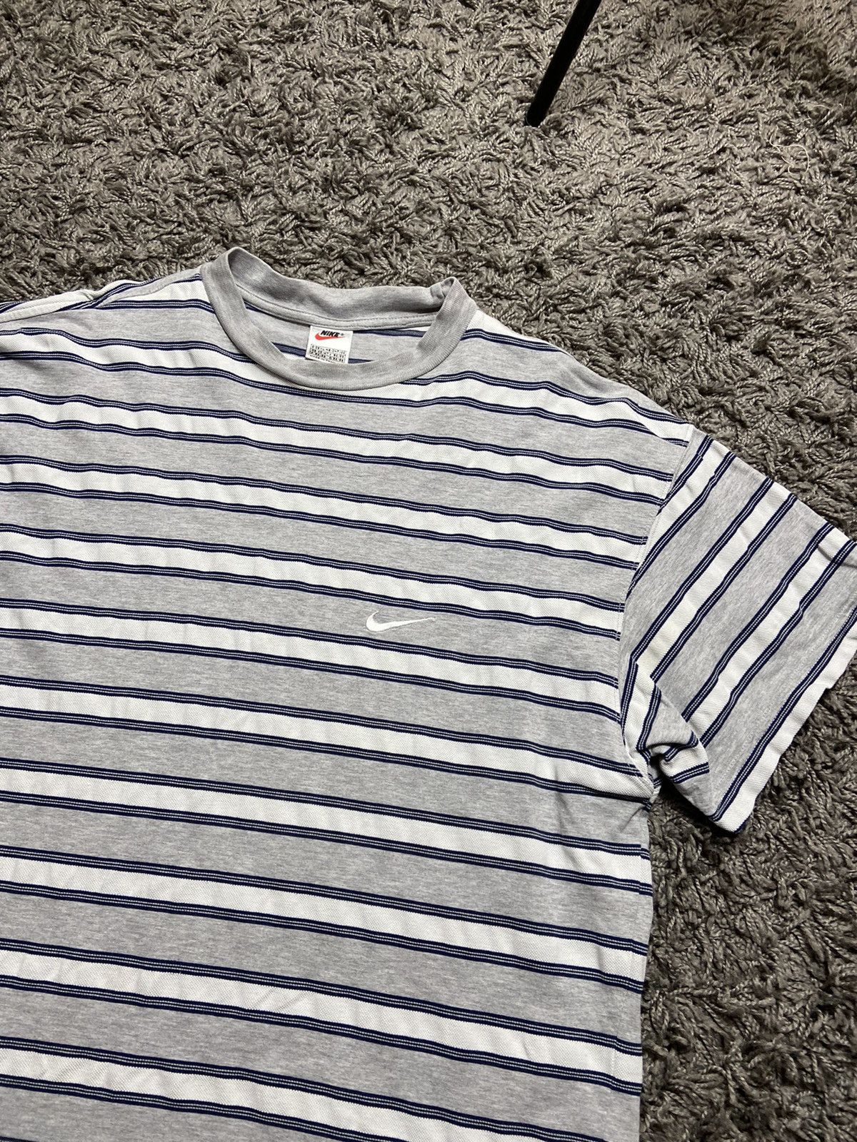 Nike × Vintage NIKE VINTAGE 00s COTTON STRIPPED RAP ADULT T-SHIRT Size US XL / EU 56 / 4 - 2 Thumbnail
