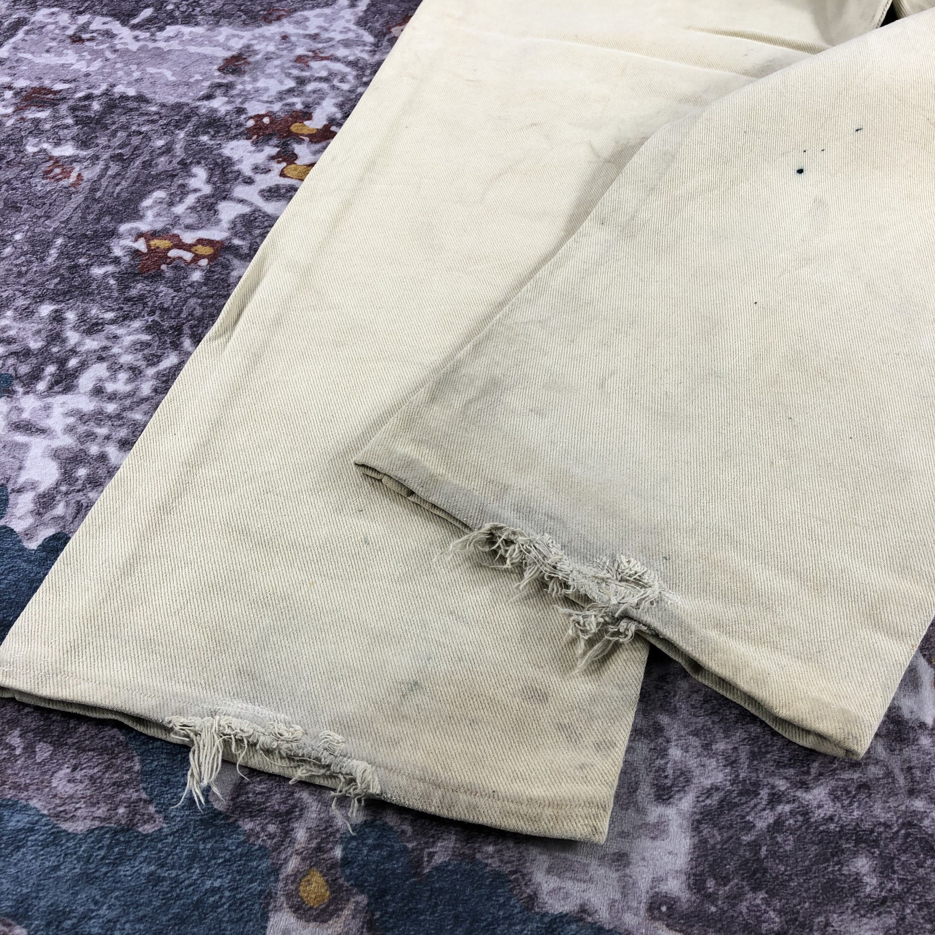 Levi's 90s Vintage Cream Levis 501 Jeans-JM2504 Size US 40 / EU 56 - 4 Thumbnail