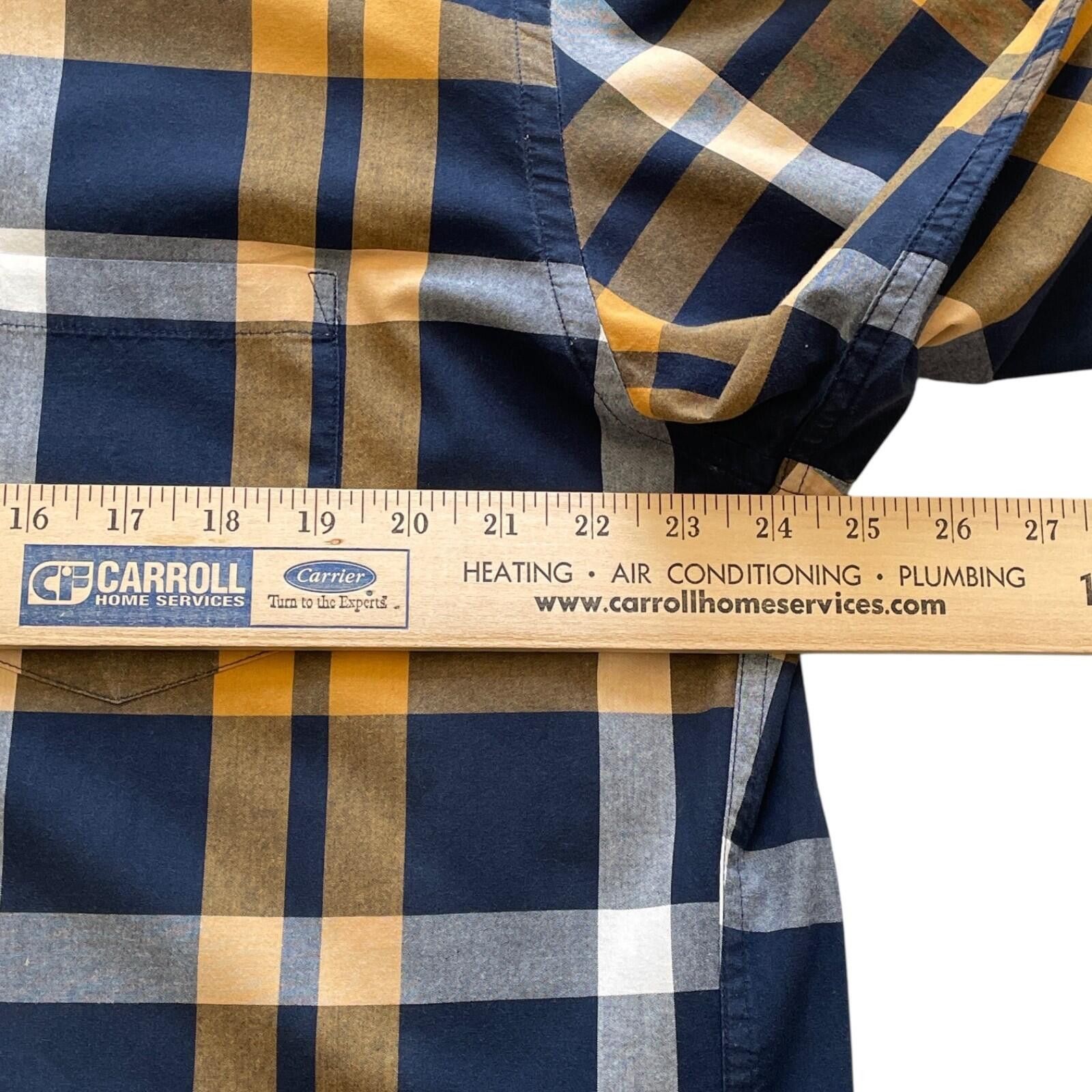 J.Crew J Crew Mens XL Vintage Blue/Gold Plaid LS Button Down Shirt Size US XL / EU 56 / 4 - 7 Thumbnail