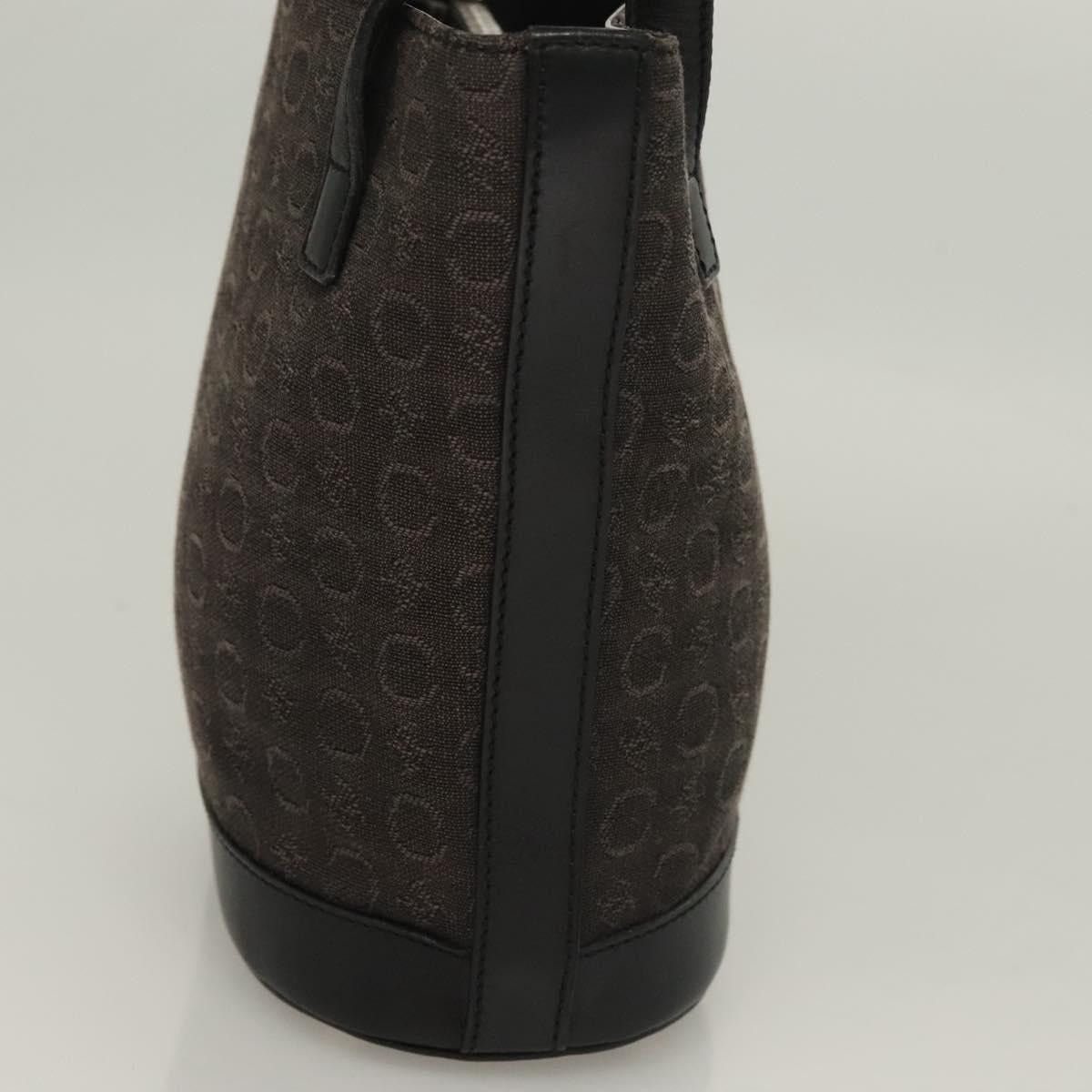 Celine CELINE C Macadam Canvas Hand Bag Black Silver Size ONE SIZE - 4 Thumbnail