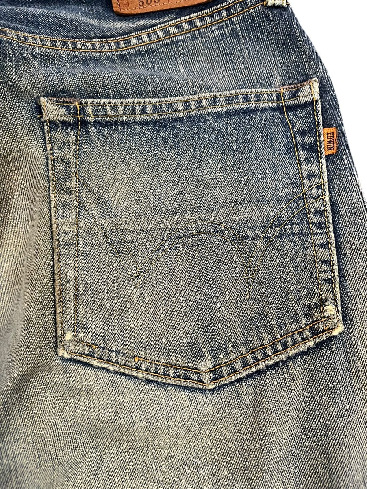 Beauty Beast × Edwin Vintage Edwin 505 Selvedge Mudwash Distressed Denim Size US 29 - 8 Thumbnail
