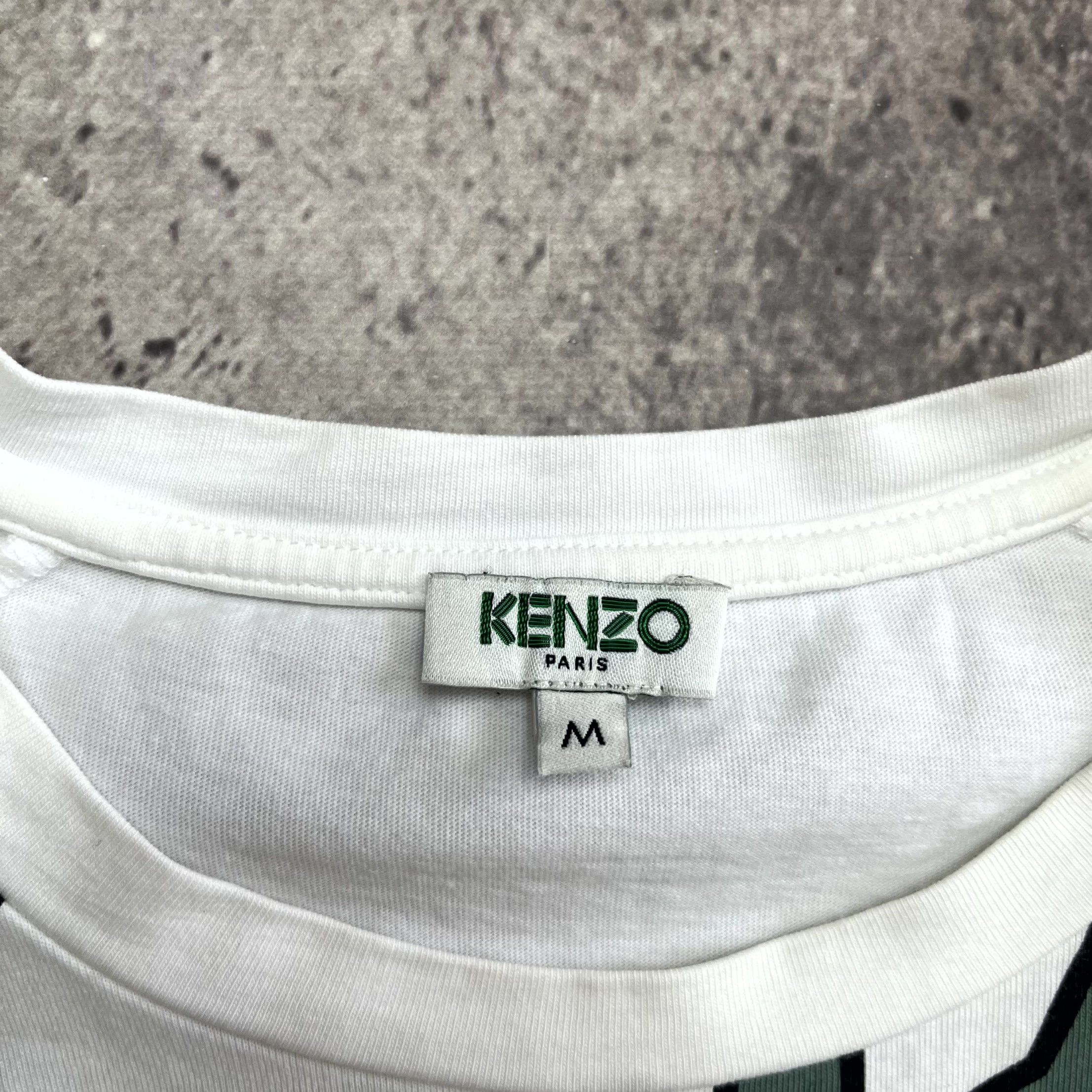 Kenzo Kenzo Paris Big Logo Longline Cotton White T-Shirt Size M Size M / US 6-8 / IT 42-44 - 5 Thumbnail