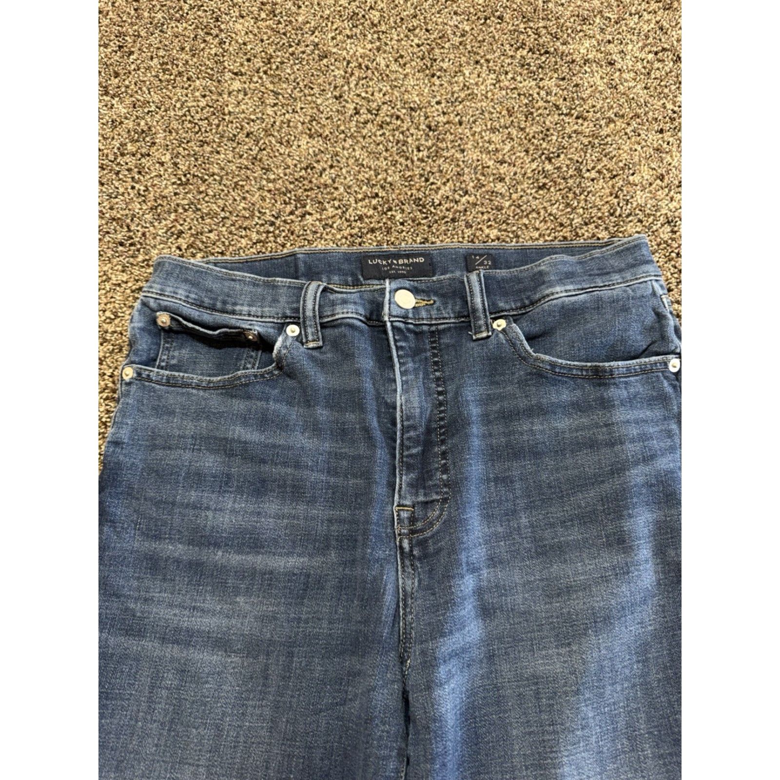 Lucky Brand Lucky Brand Bridgette Skinny Jeans Women's Size 14 Blue Denim 14/32 Ankle - 5-Pocket, Stretch, High Rise, Regular Size Type Jeans Womens Size 36" / US 14 / IT 50 - 2 Thumbnail