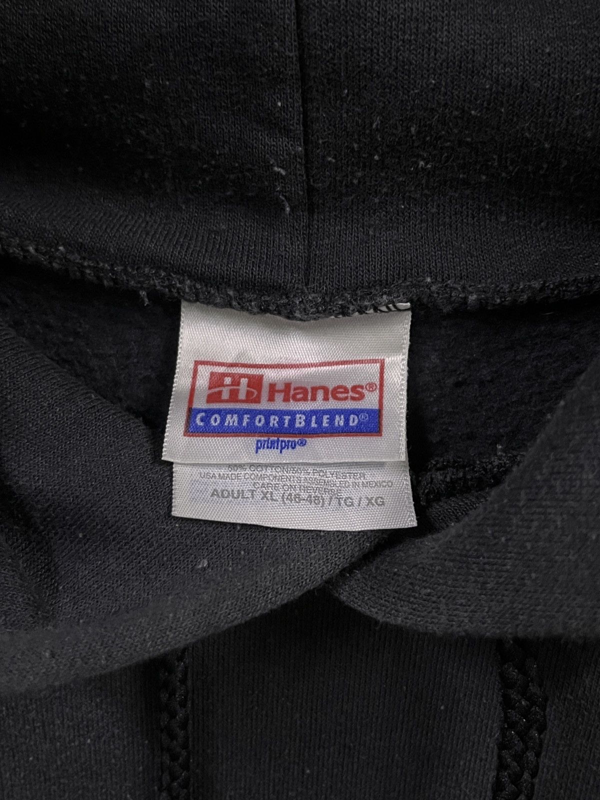 Vintage Vintage Hanes Black Lady Luck Hoodie Size US XL / EU 56 / 4 - 6 Thumbnail