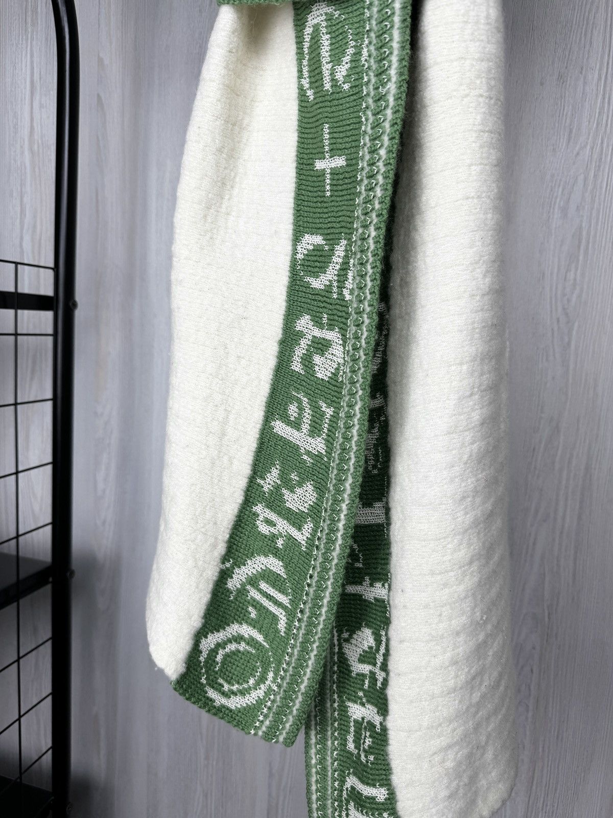 Marithe + Francois Girbaud Marithe + Francois Girbaud big logo wool angora big scarf Size ONE SIZE - 6 Thumbnail
