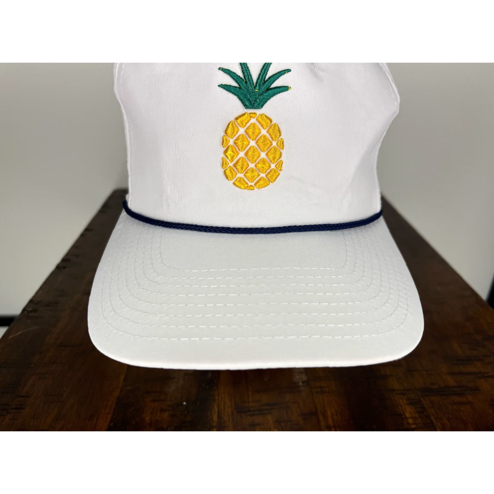 Imperial Pineapple Hat Cap Snap Back Adult One Size White Poly Spandex Imperial Hat Cap Size ONE SIZE - 3 Thumbnail