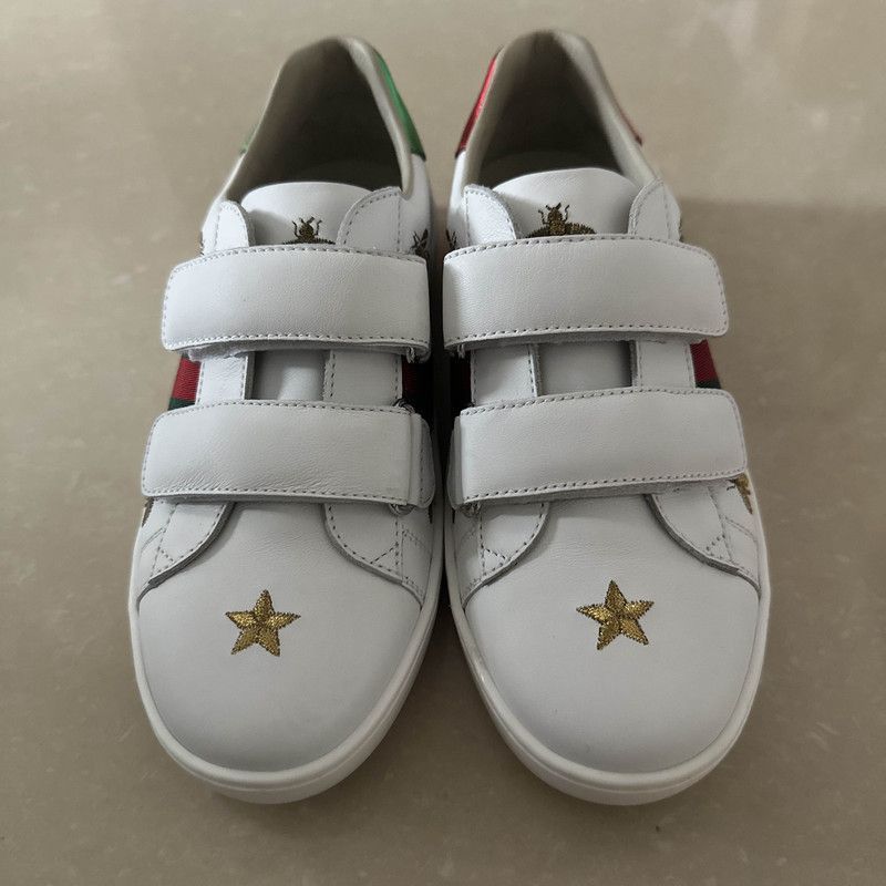 Gucci Gucci Kids' White Ace Sneakers with Embroidery - Size US 5 / EU 37 - 2 Thumbnail