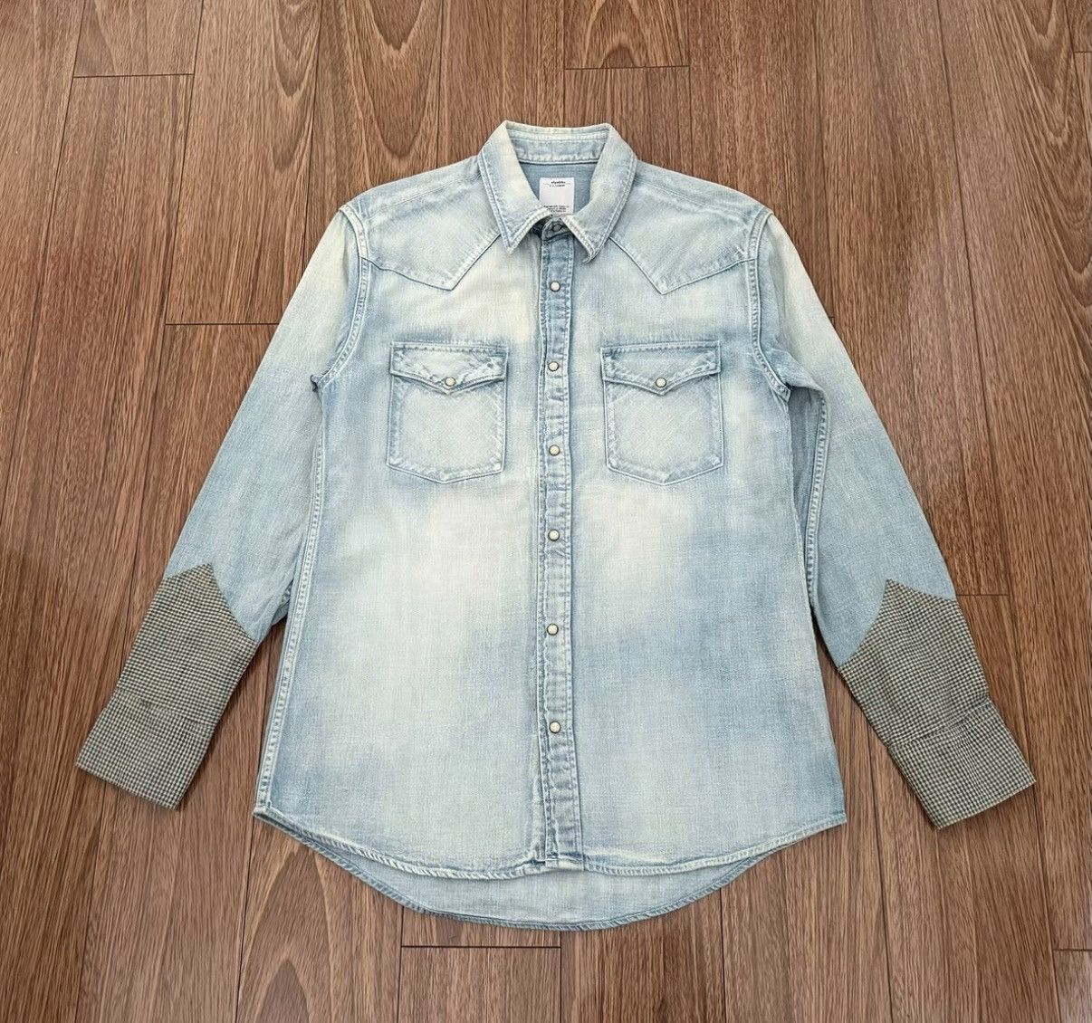 Visvim VISVIM SOCIAL SCULPTURE SHIRT DAMAGED Wash Denim Shirt Size US M / EU 48-50 / 2 - 1 Thumbnail