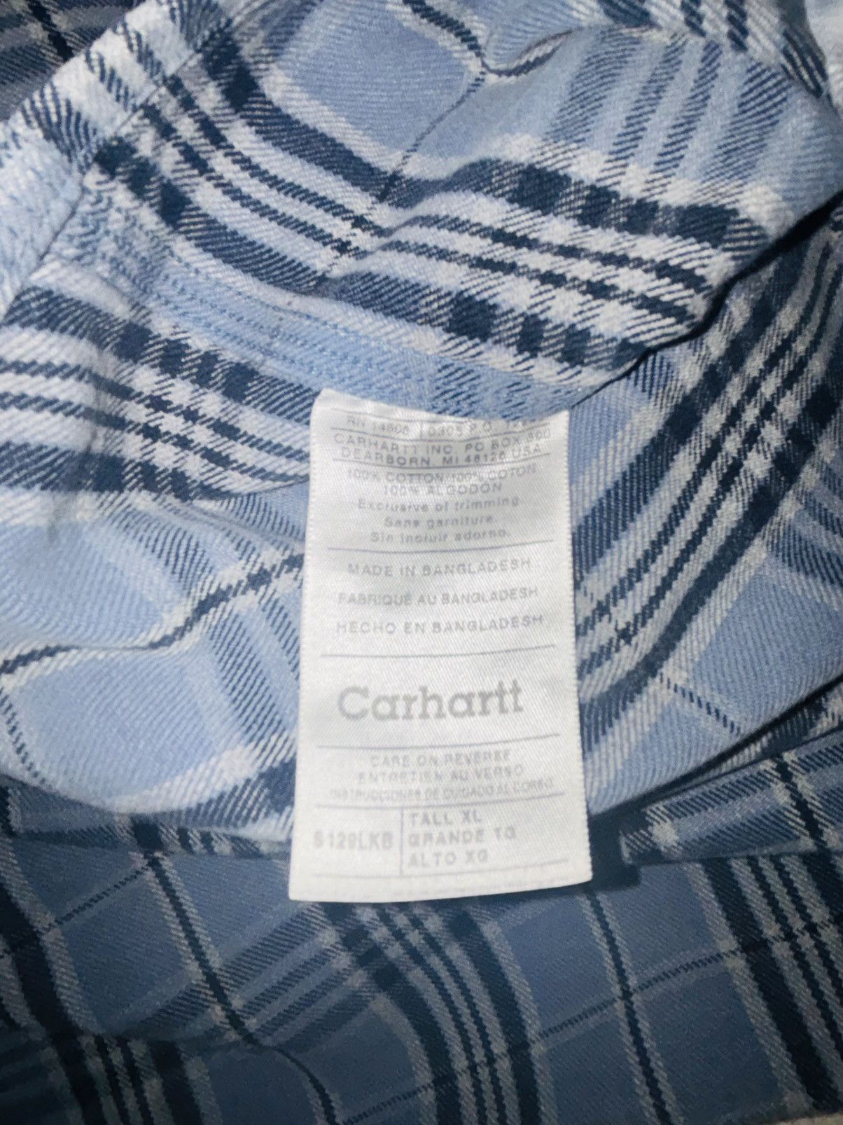 Carhartt VTG leather tag Carhartt flannel work jacket Size US XL / EU 56 / 4 - 4 Thumbnail