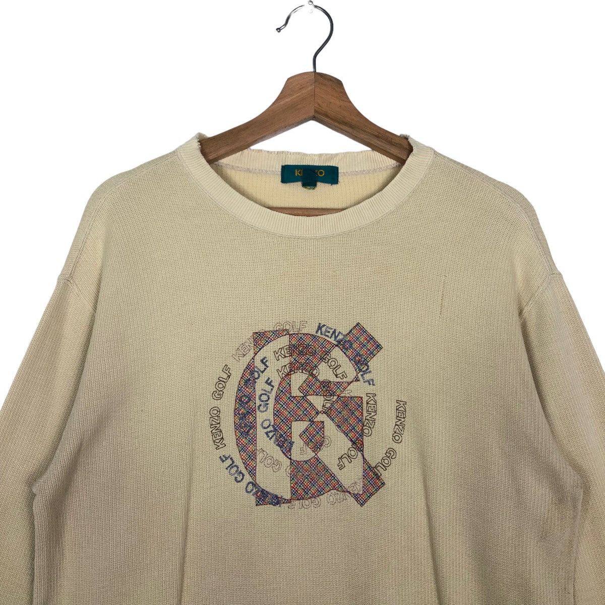 Japanese Brand 🔥90’s Vintage Distressed Sweatshirt Kenzo Embroidery Logo Size US M / EU 48-50 / 2 - 2 Thumbnail