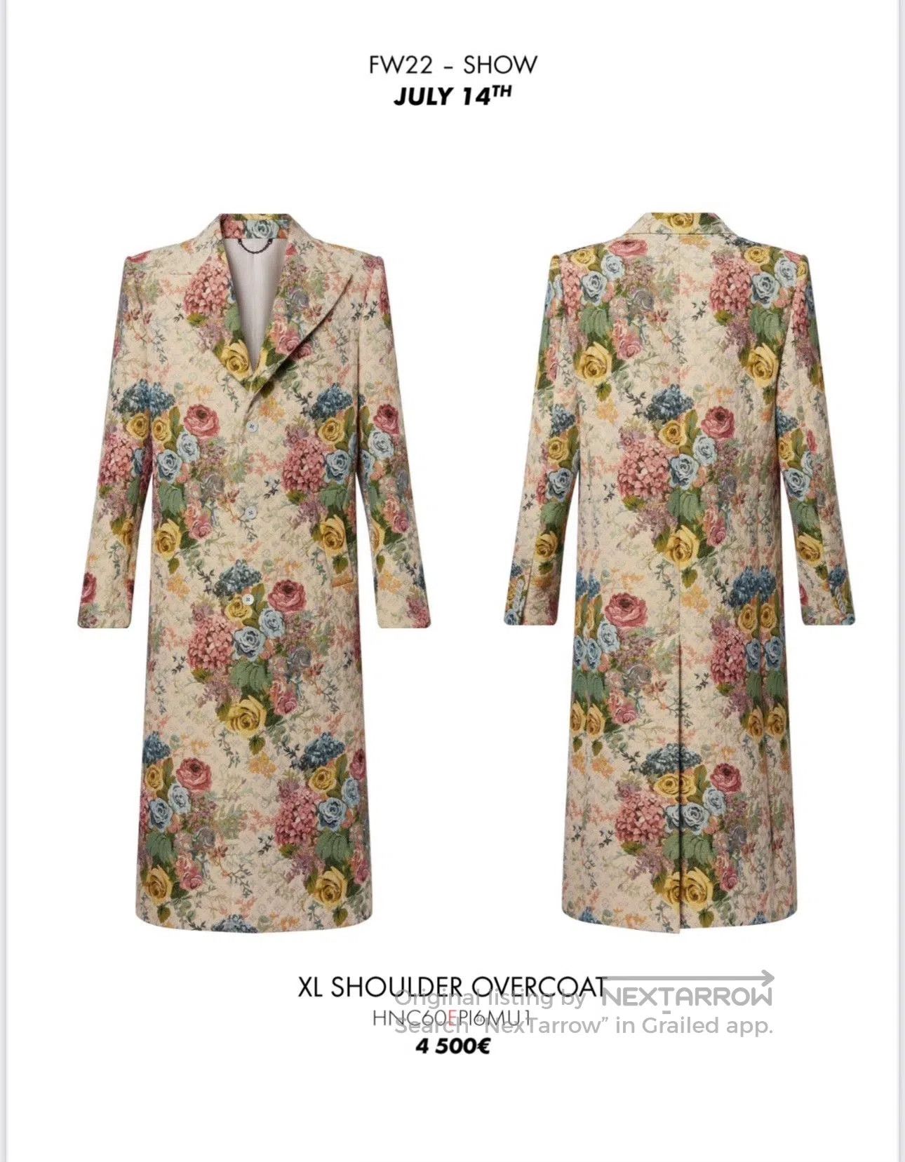 Louis Vuitton Louis Vuitton LV22FW Floral Monogram Wool Coat. Size US M / EU 48-50 / 2 - 4 Thumbnail