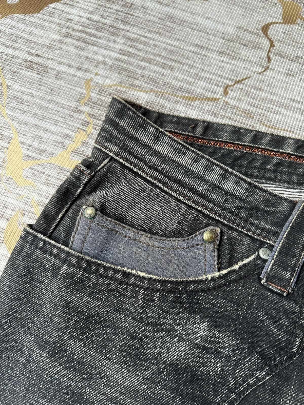 Japanese Brand FLARE Nicole Club For Men NCFM Claw Marks Design Denim Size US 34 / EU 50 - 13 Thumbnail