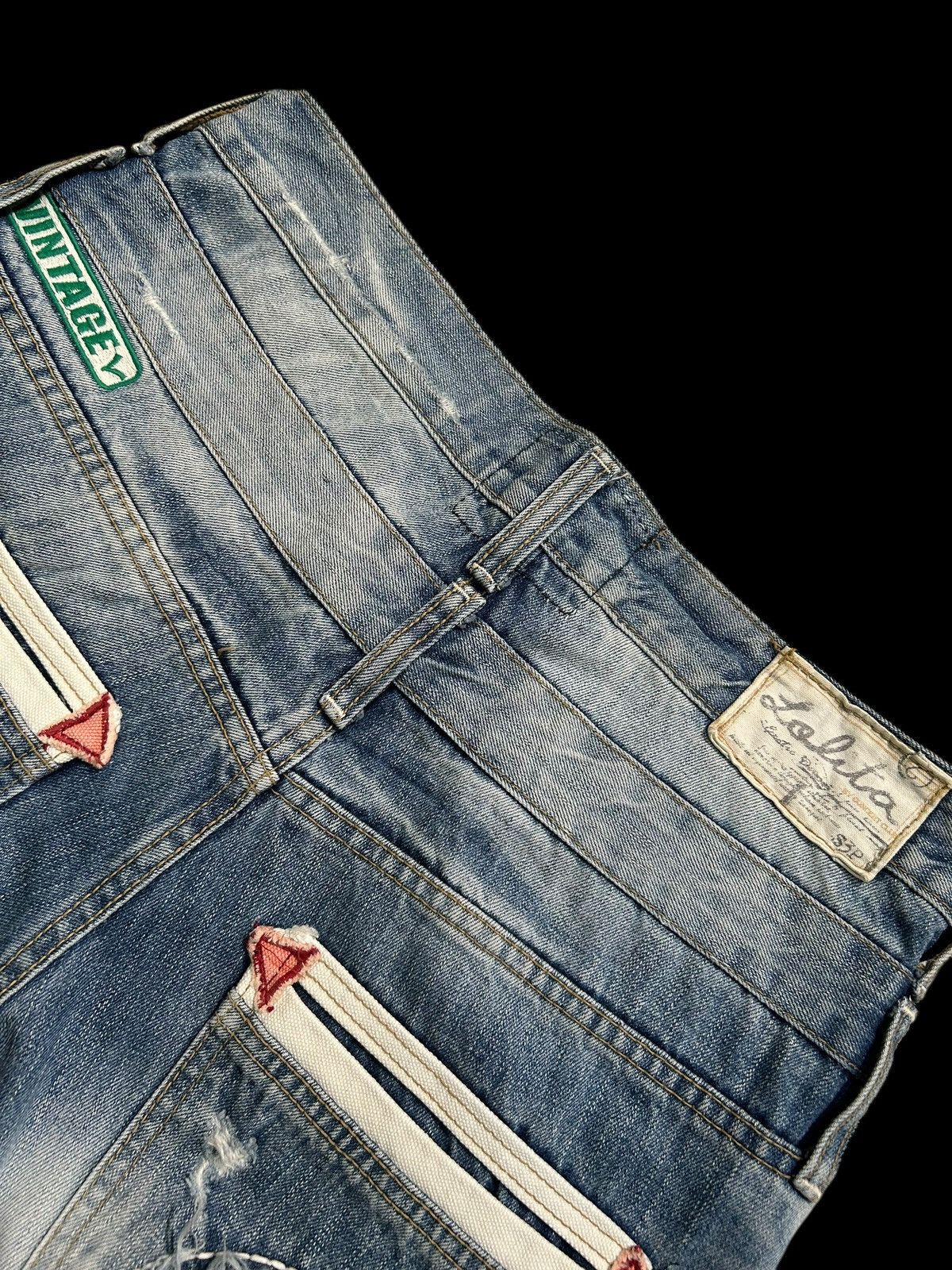 Japanese Brand × Kapital × Vintage Double Waist Lolita Japanese Punk Style Denim Jeans Size US 32 / EU 48 - 9 Thumbnail