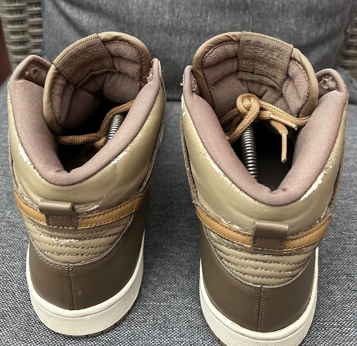 Vintage 2003 Nike Dunk High “UNSTUSSY” Hay Maple Taupe