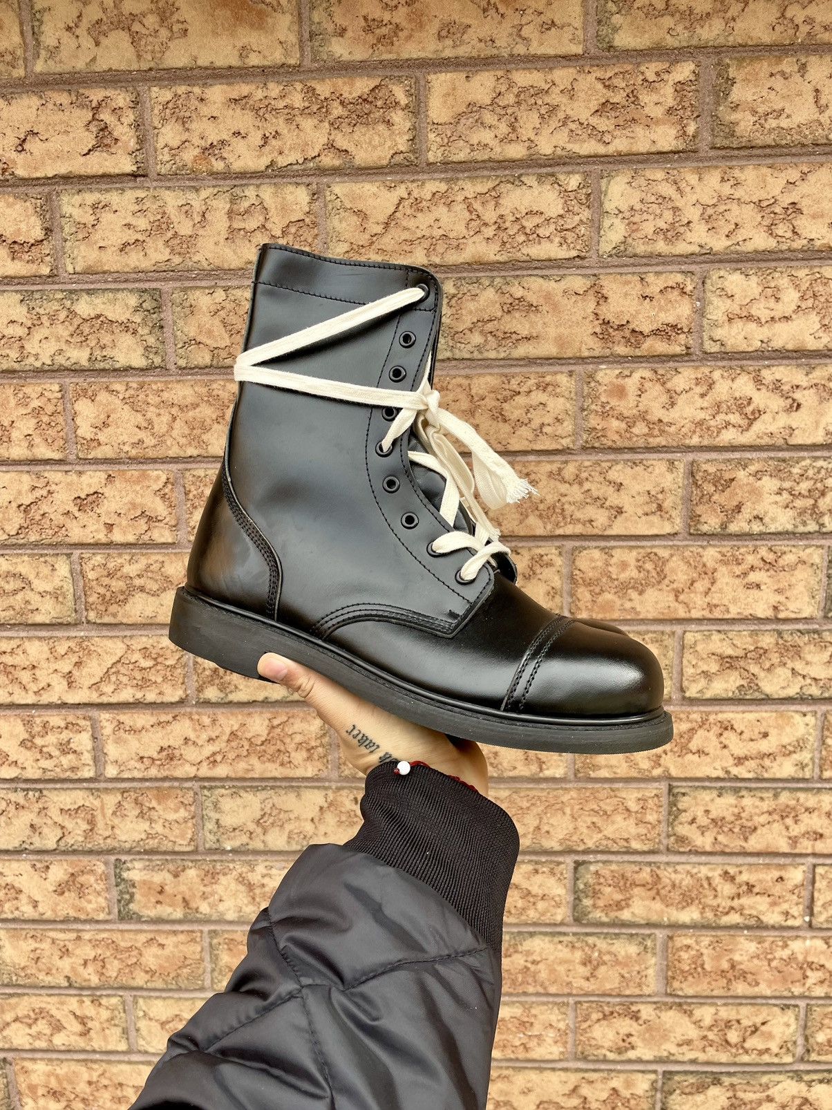 Vintage Vintage Military Black Leather Combat Boots Size US 10 / EU 43 - 3 Thumbnail