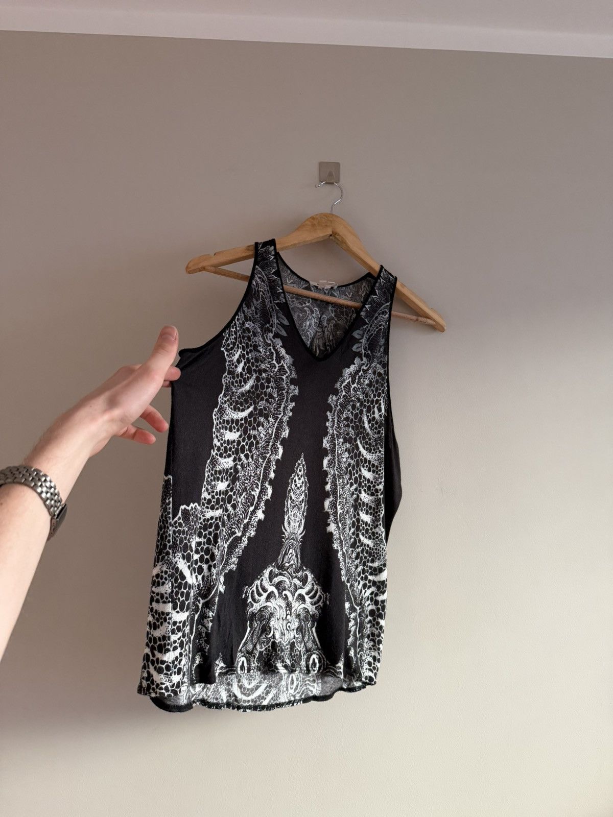Helmut Lang Vintage Archive Helmut Lang Sheer Printed Tank Top Size S / US 4 / IT 40 - 2 Thumbnail