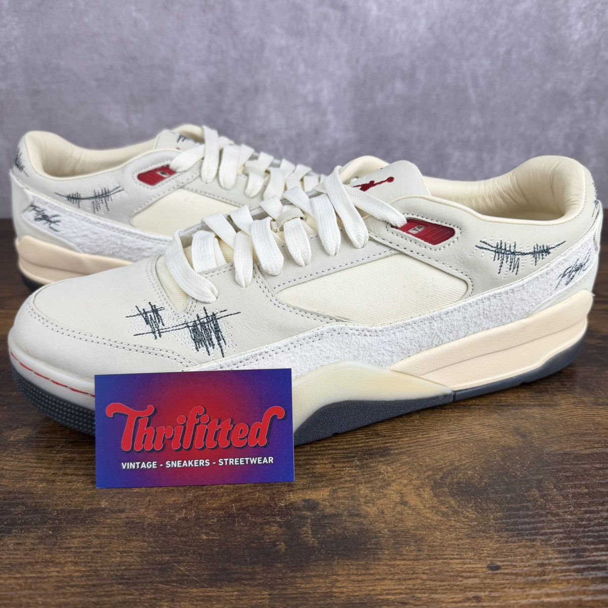 Jordan Brand × Who Decides War Jordan Flight Court Who Decides War Coconut Milk HQ2958-100 Size US 14 / EU 47 - 1 Thumbnail