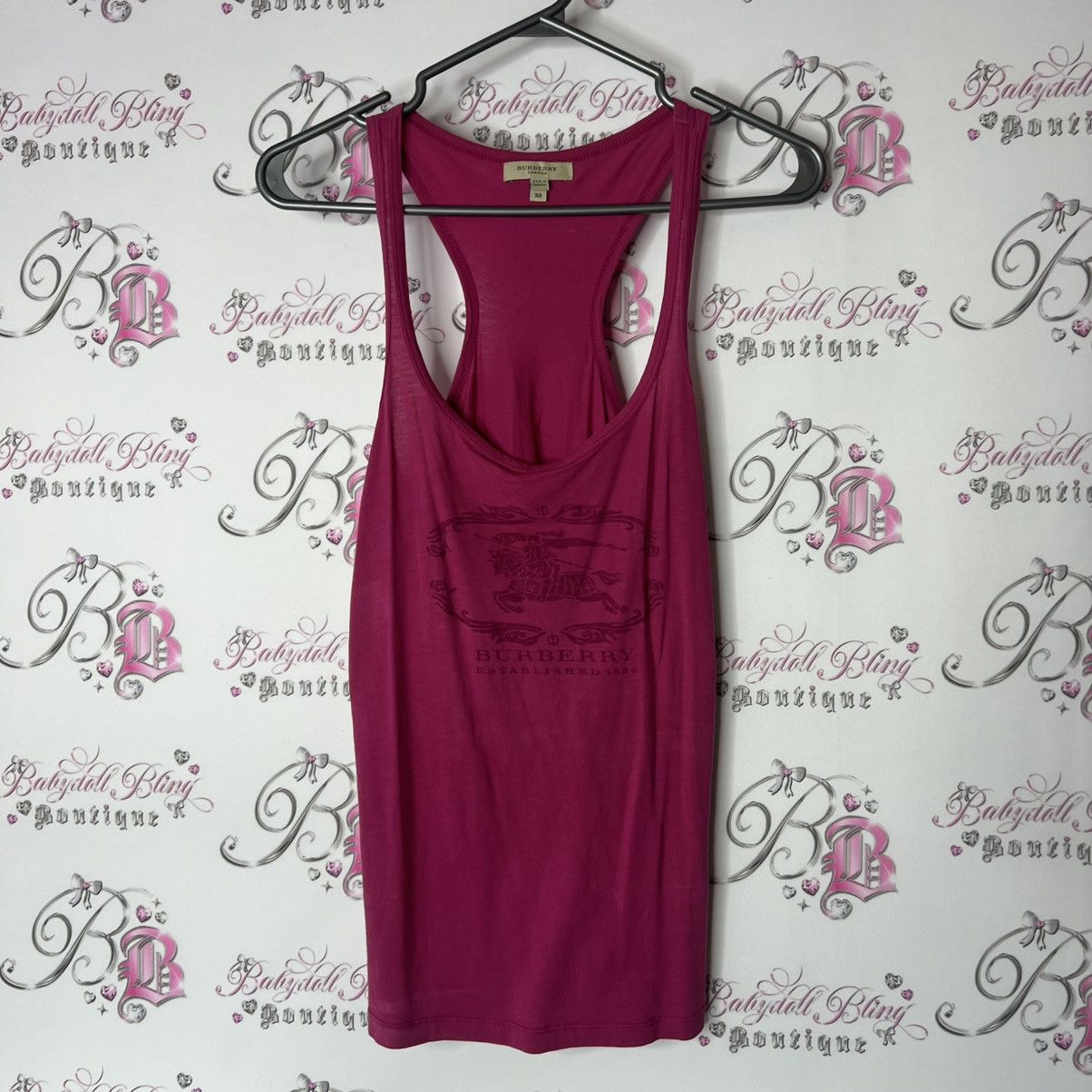 Burberry Burberry tank top pink racerback classic logo Size S / US 4 / IT 40 - 1 Thumbnail