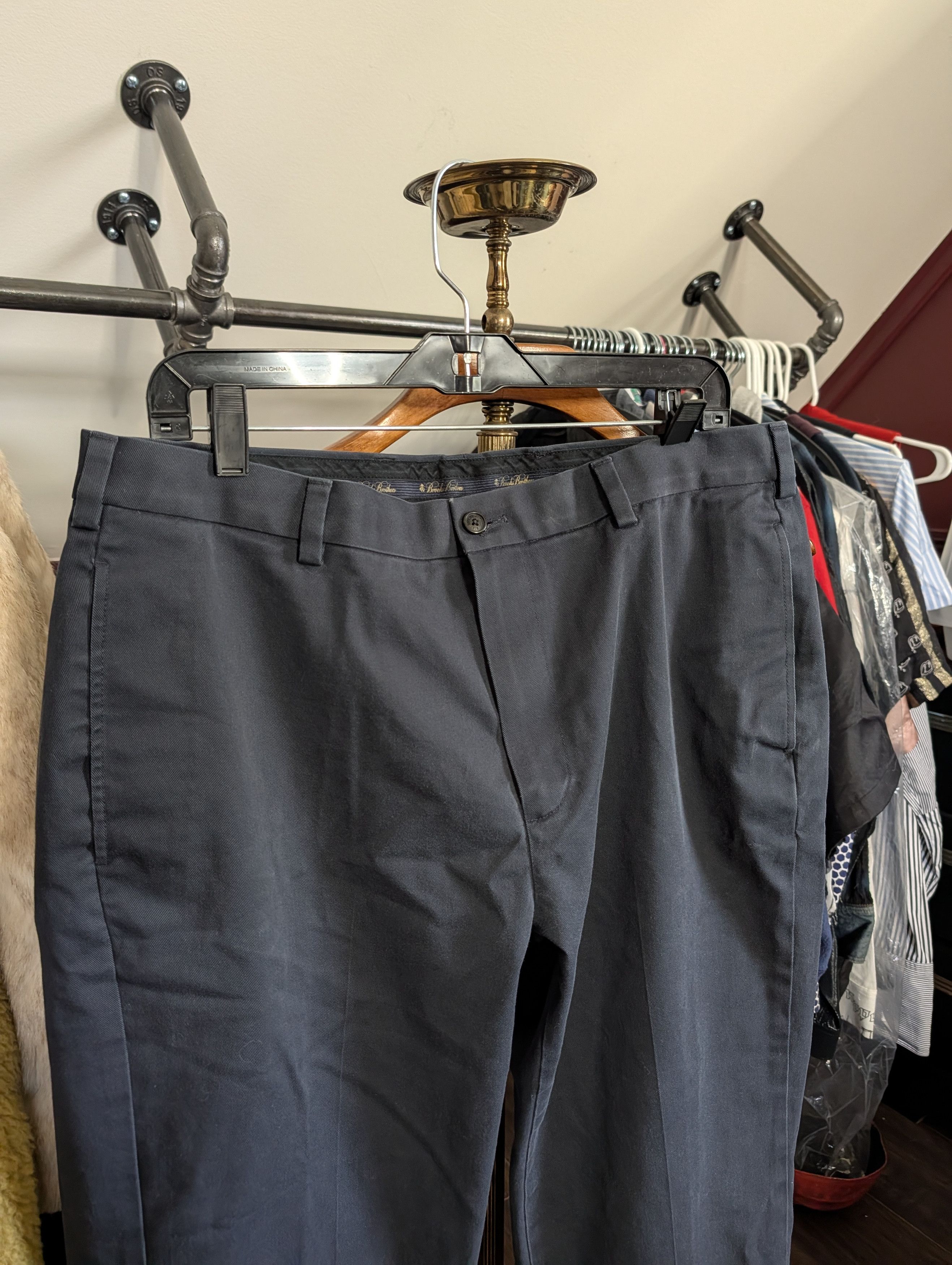 Brooks Brothers Vintage Hudson Advantage Chino Dark Blue/Gray 36x30 Size US 36 / EU 52 - 2 Thumbnail