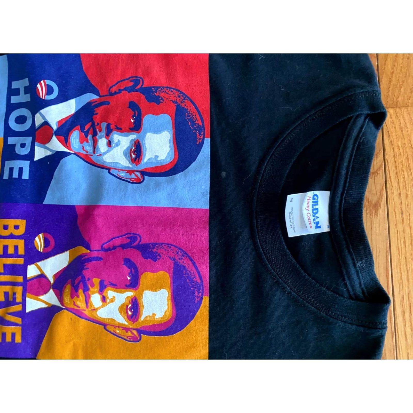 Gildan VINTAGE Barack Obama Election Victory VTG Shirt M Black Andy Warhol Hope Believe Pop Nike Shirt Mens M Black 90s Mens Size US M / EU 48-50 / 2 - 3 Thumbnail