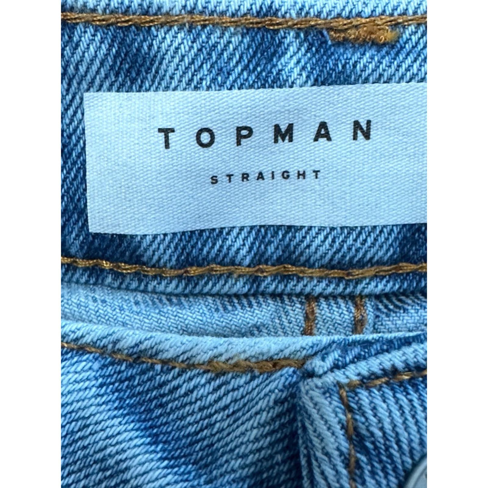 Topman Topman Bermuda Shorts Cut Off Frayed Acid Wash Denim Blue 28 Size 28" / US 6 / IT 42 - 7 Thumbnail