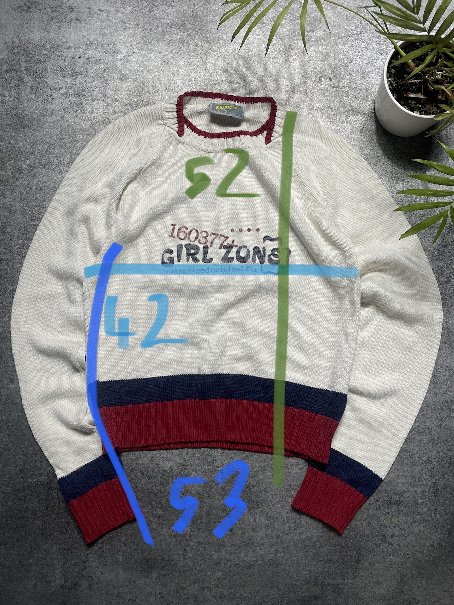 Vintage 🔥RARE🔥Vintage Y2K Sweater Girl Zone Spellout Cozy Size M / US 6-8 / IT 42-44 - 6 Thumbnail