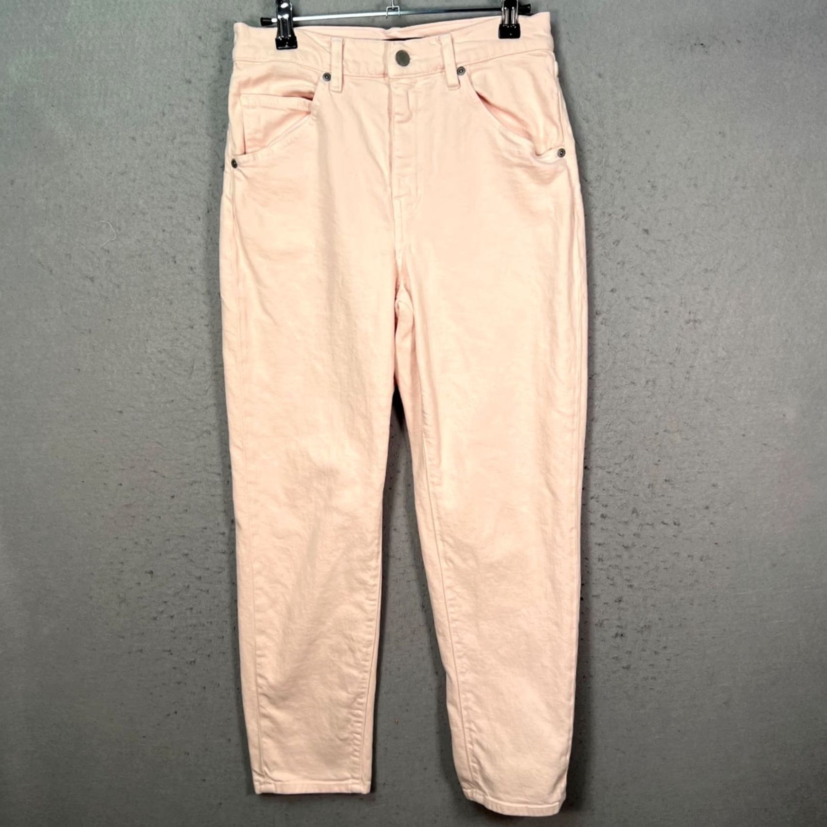 Denime Comptoir des Cotonniers Jeans Womens Size 26 Light Pink Denim 5-Pocket Tapered High Rise Size 26" / US 2 / IT 38 - 2 Thumbnail