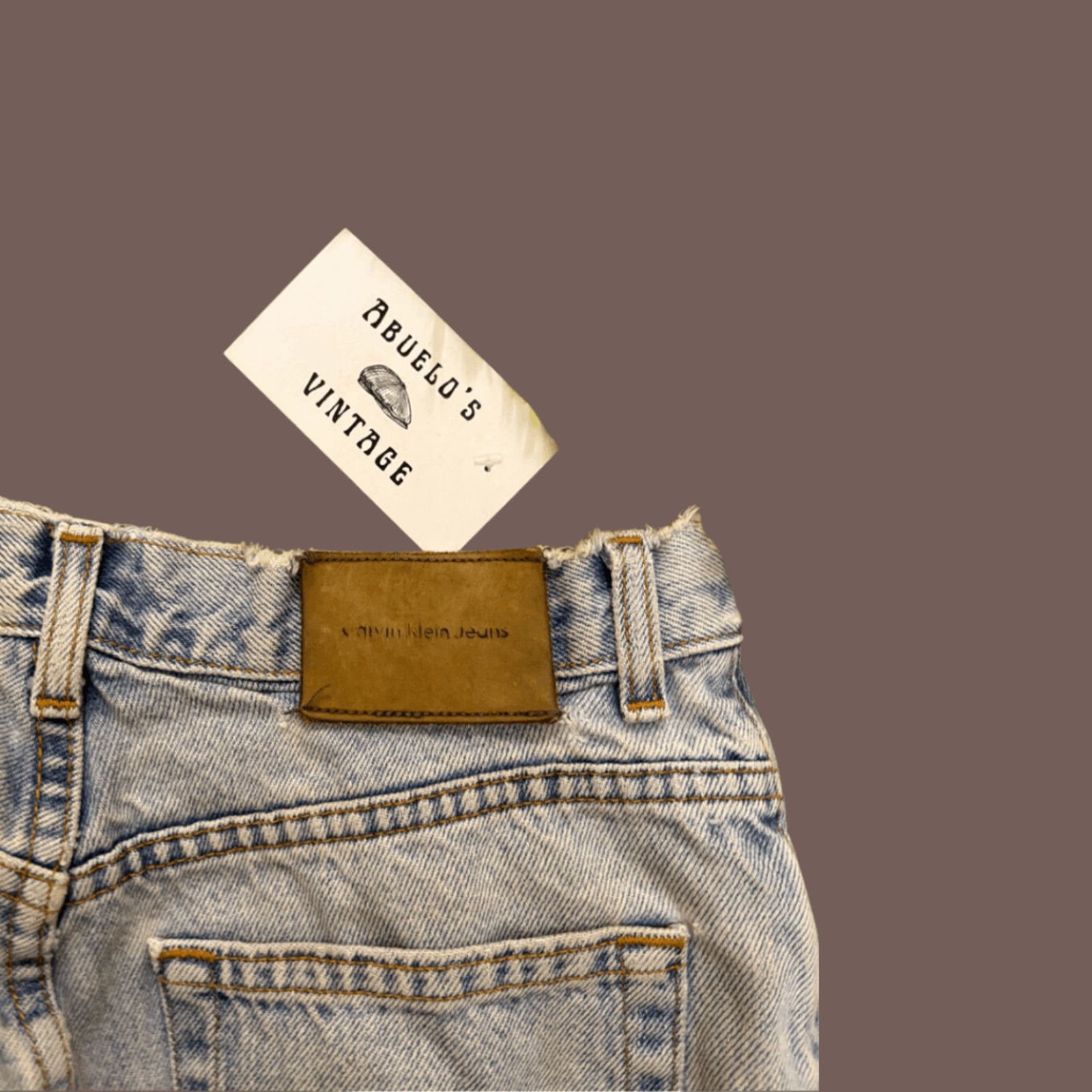 Calvin Klein × Vintage VTG Straight Jeans | Calvin Klein Light Wash | 90s Grunge Size 30" / US 8 / IT 44 - 4 Thumbnail