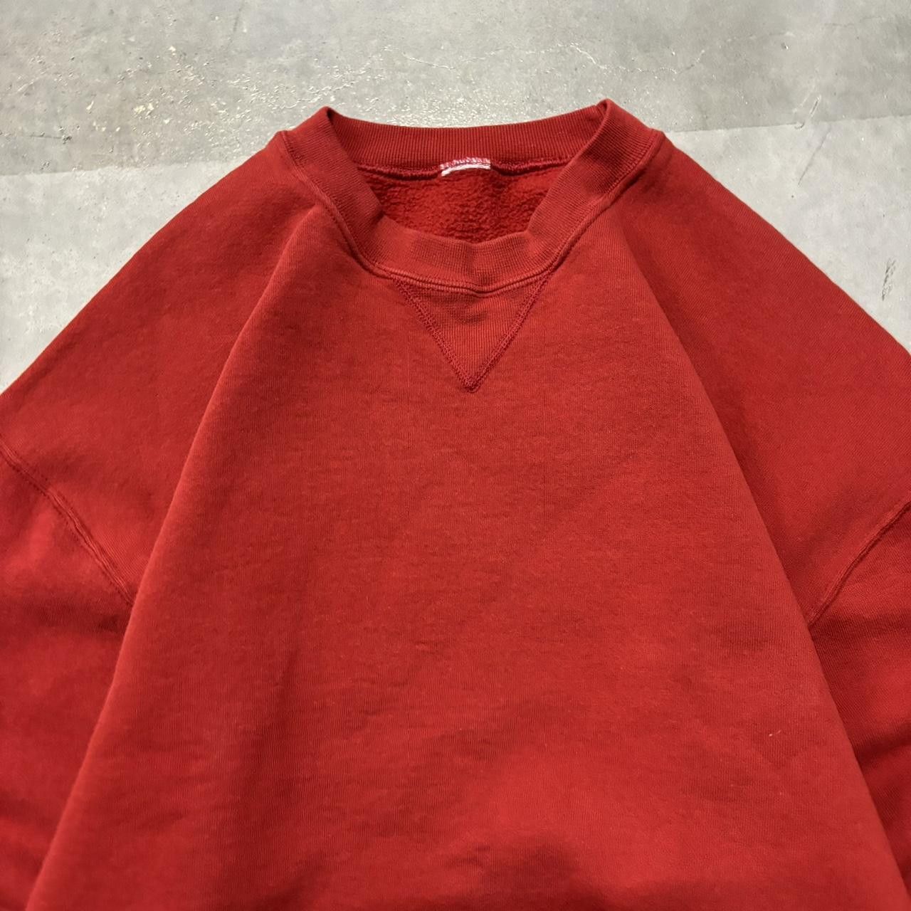 Russell Athletic × Vintage Crazy Vintage 90s Red Russell Athletic Essential Crewneck! Size US XL / EU 56 / 4 - 2 Thumbnail