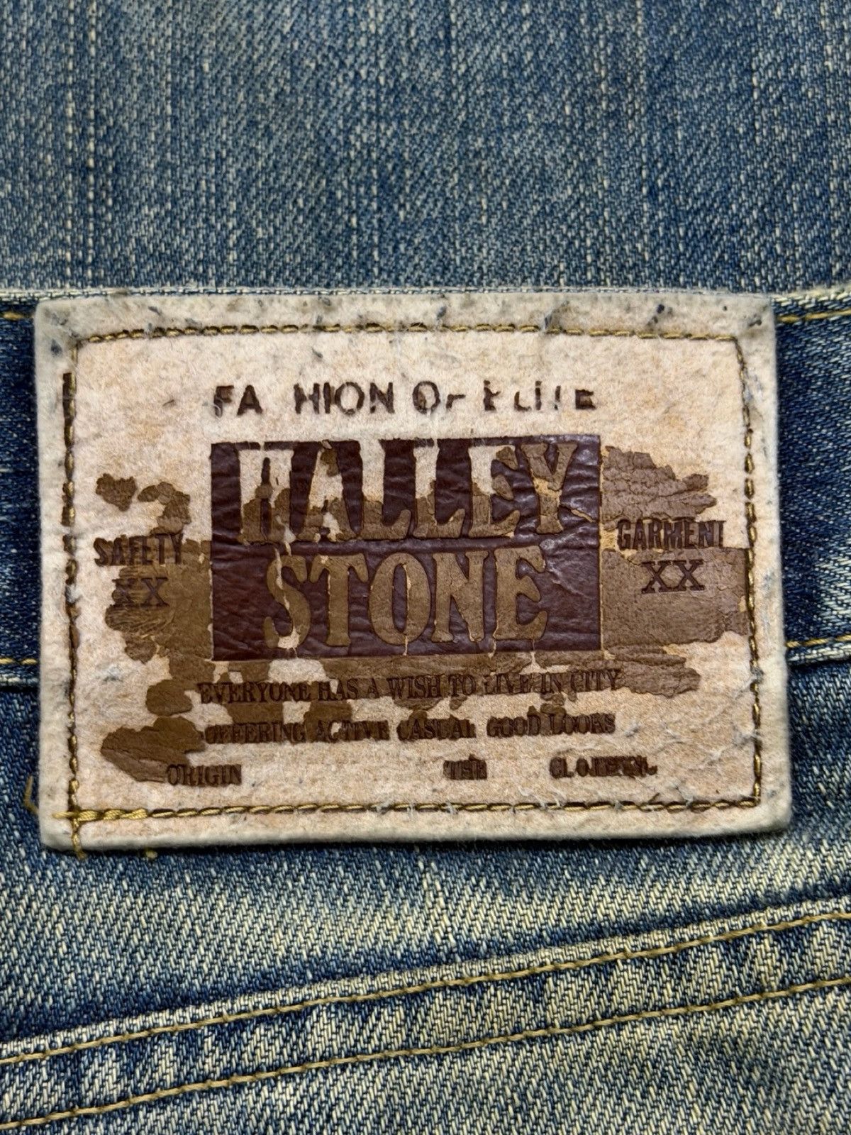 Japanese Brand Vintage 90s Halley Stone Japanese Denim Jeans |Fade Wash W30 Size US 30 / EU 46 - 9 Thumbnail