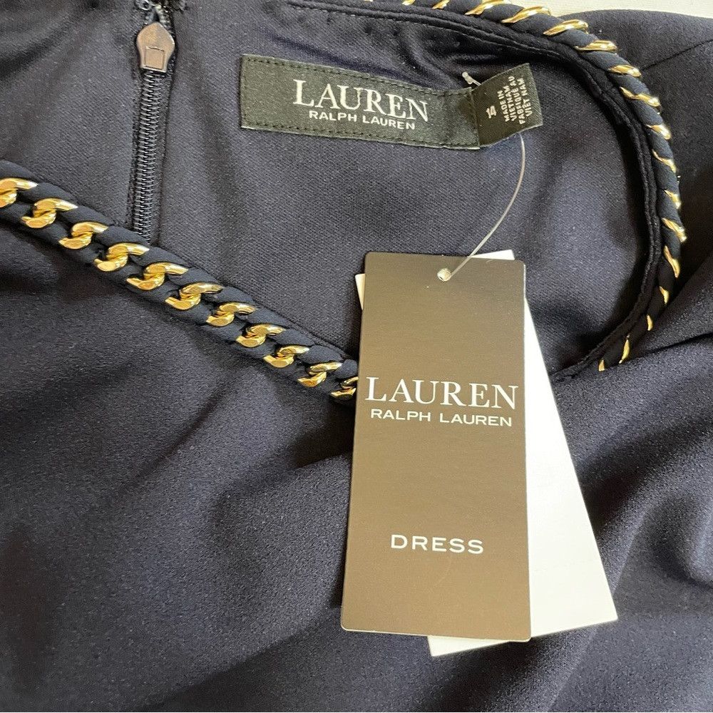 Ralph Lauren NWT New $135 Ralph Lauren Navy Sleeveless Chain Neck Dress Size XL / US 12-14 / IT 48-50 - 8 Thumbnail
