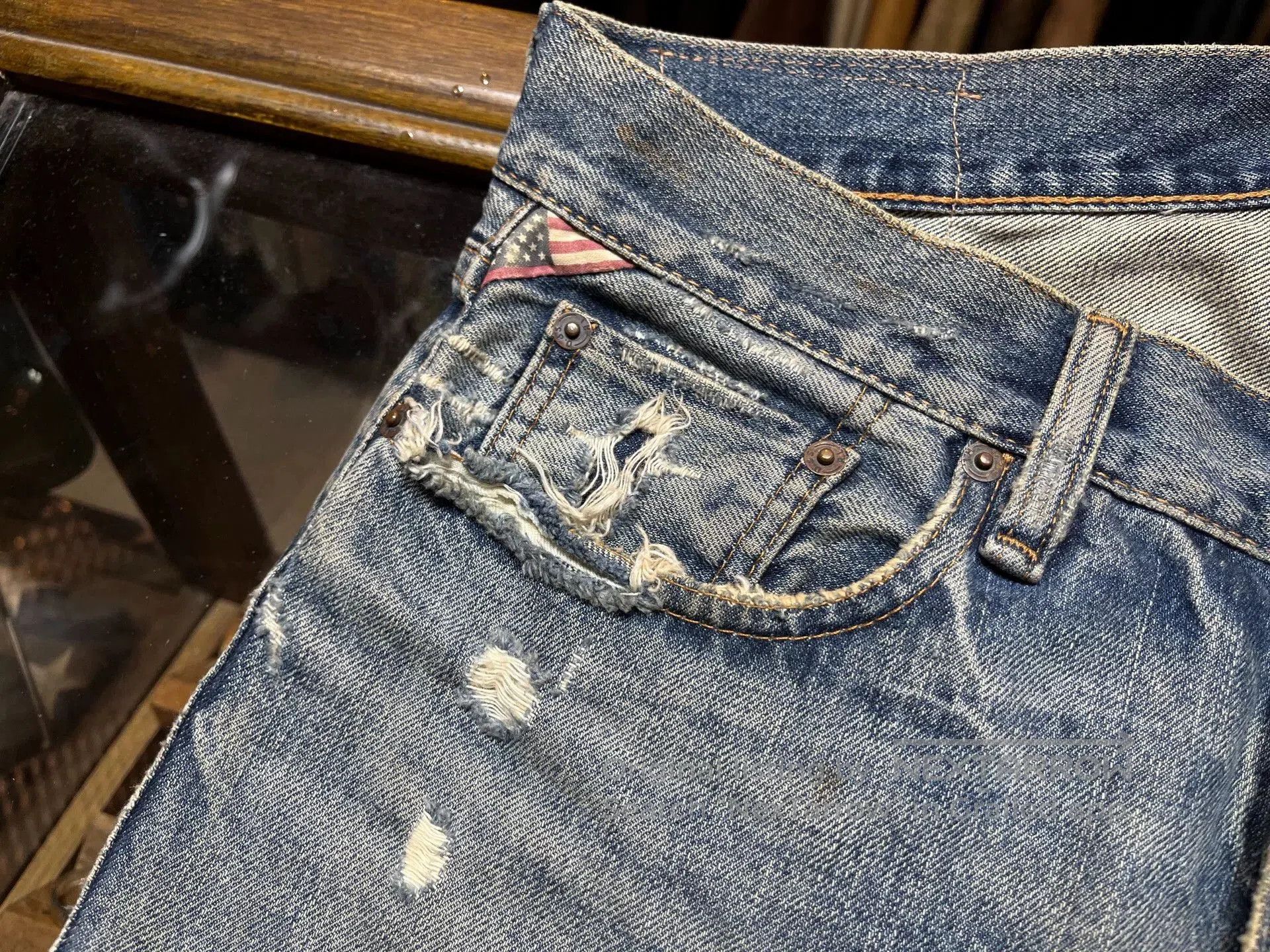 RRL Ralph Lauren distressed double rl jeans by ralph lauren. Size US 29 - 9 Thumbnail