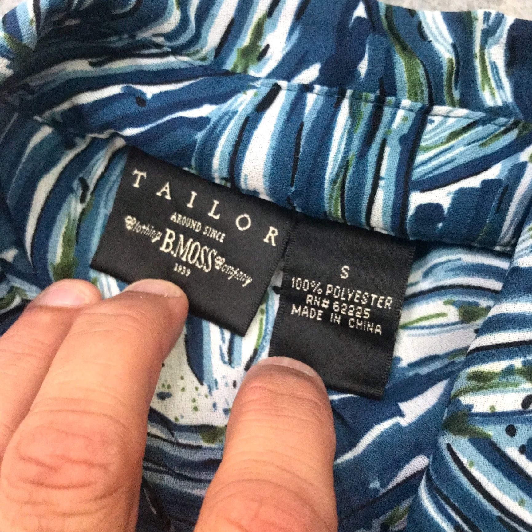 Vintage B. Moss Womens Shirt Tailor Blue Button-Down Oversized Small Flowy Regular Top Front Collar Button-Up Knit? Size S / US 4 / IT 40 - 5 Thumbnail