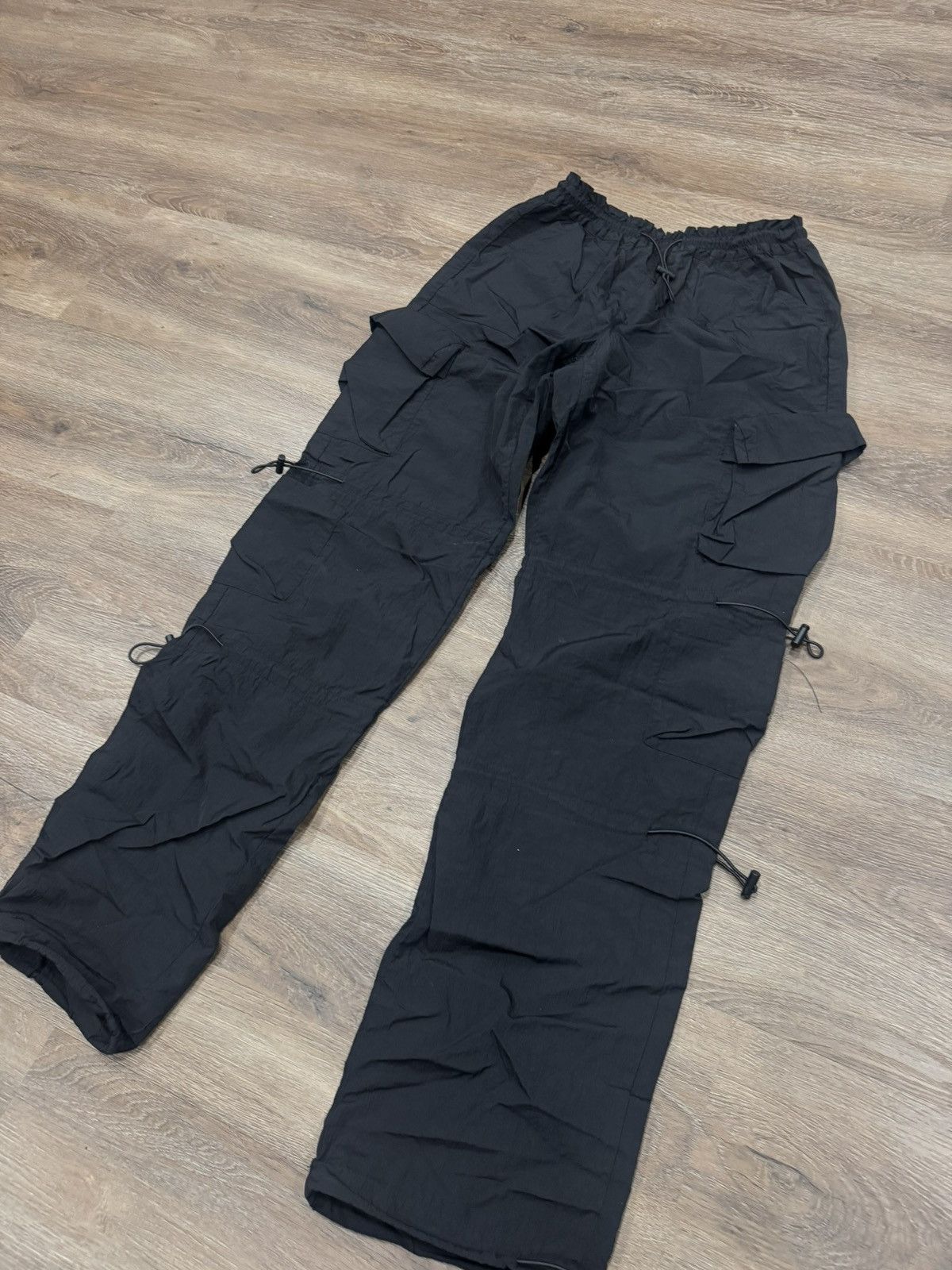 Hi Tec Black Techwear Cargo Pants w/ Adjustable Drawstrings Size US 30 / EU 46 - 7 Thumbnail