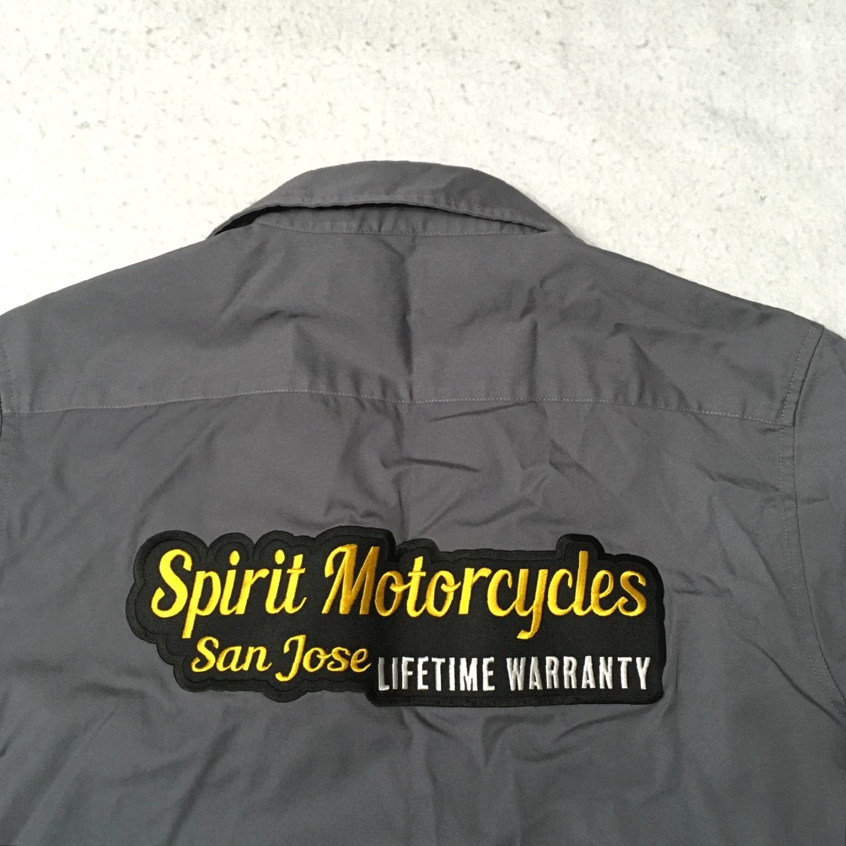 Vintage Spirit Triumph Motorcycles Women's Shirt large double sided patches employee Size L / US 10 / IT 46 - 3 Thumbnail