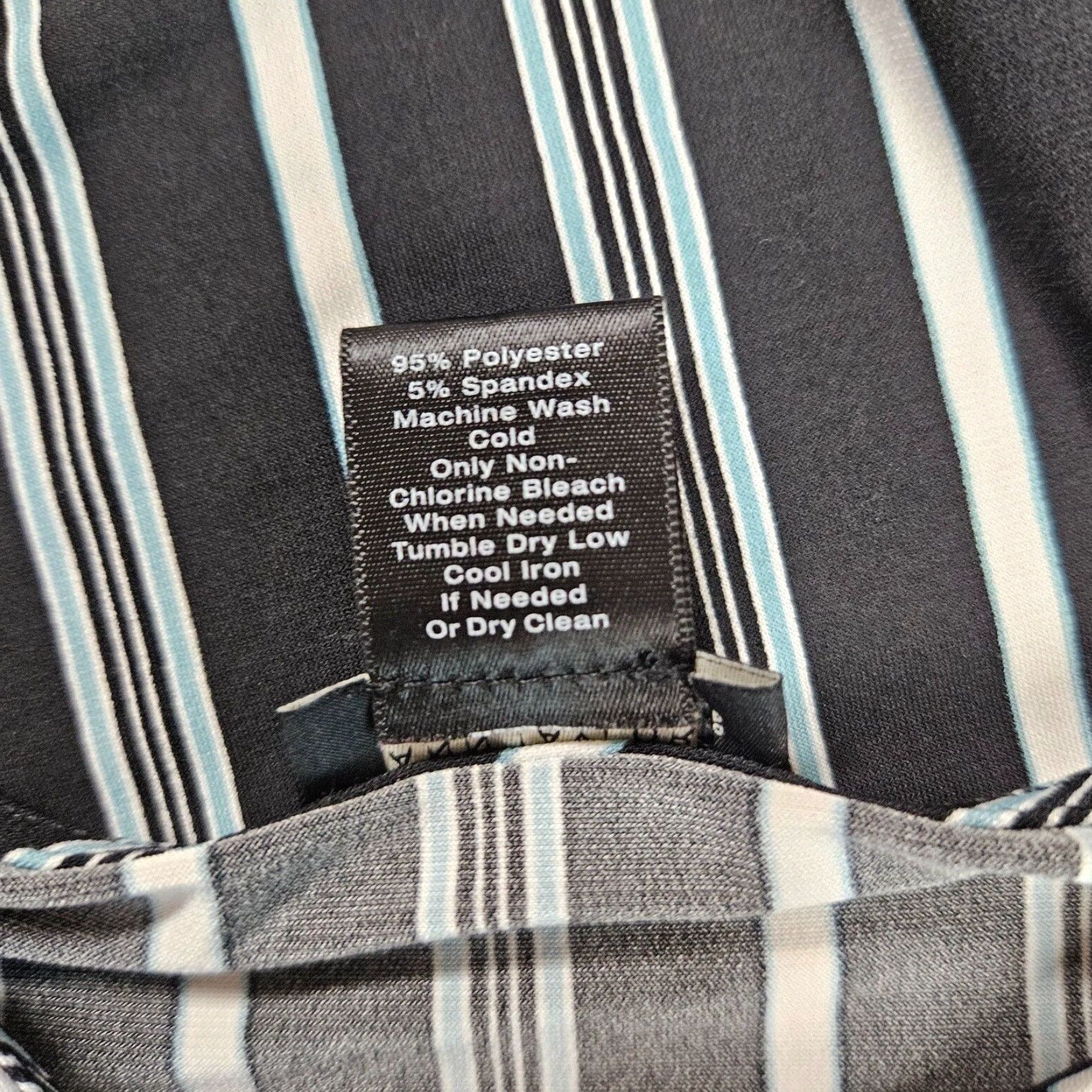 Ann Taylor Ann Taylor Womens Top Sz 2XS Petite Black Blue Stripe Sleeveless Shirt Blouse WomensPullover Short Sleeves? Size XXS / US 00 / IT 34 - 5 Thumbnail