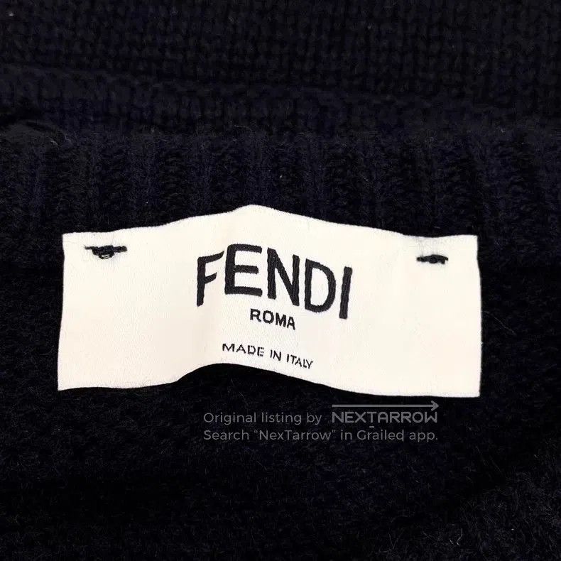 Fendi Fendi Black Ribbed Tie Neck Sweater. Size US S / EU 44-46 / 1 - 5 Thumbnail