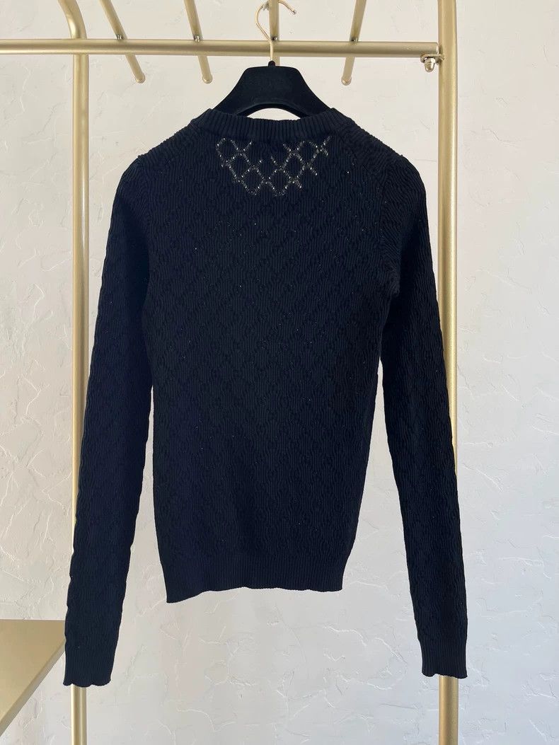 Chanel Chanel 20p black logo long sleeves Size XS / US 0-2 / IT 36-38 - 2 Thumbnail