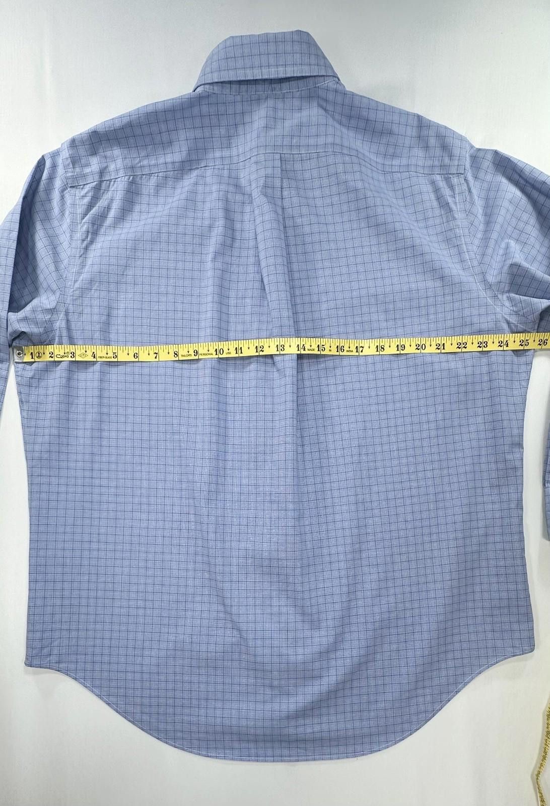 Lauren Ralph Lauren Ralph Lauren Checked Oxford Non-Iron Button Up Blue Mens L Size 42R - 4 Thumbnail