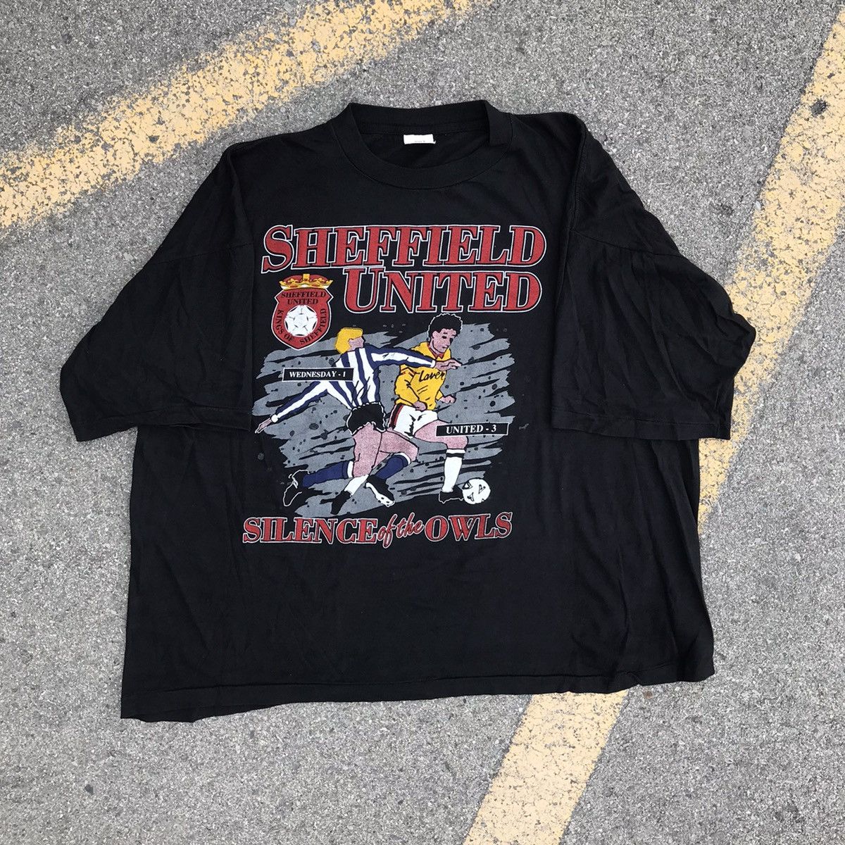 Vintage Vintage Rare Sheffield United Double whammy t shirt Sz XL Size US XL / EU 56 / 4 - 1 Thumbnail